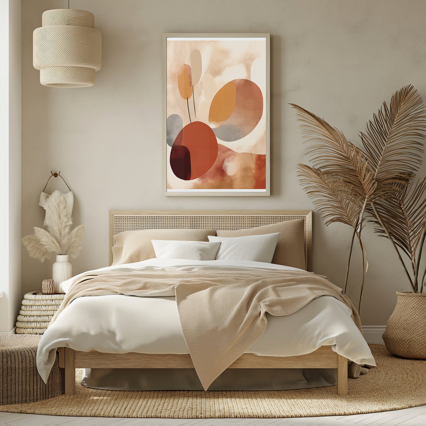 Autumnal Abstract, Modern Geometric Print, Warm Toned Wall Art, Contemporary Digital Decor, Boho Chic Aesthetic, Instant Download
