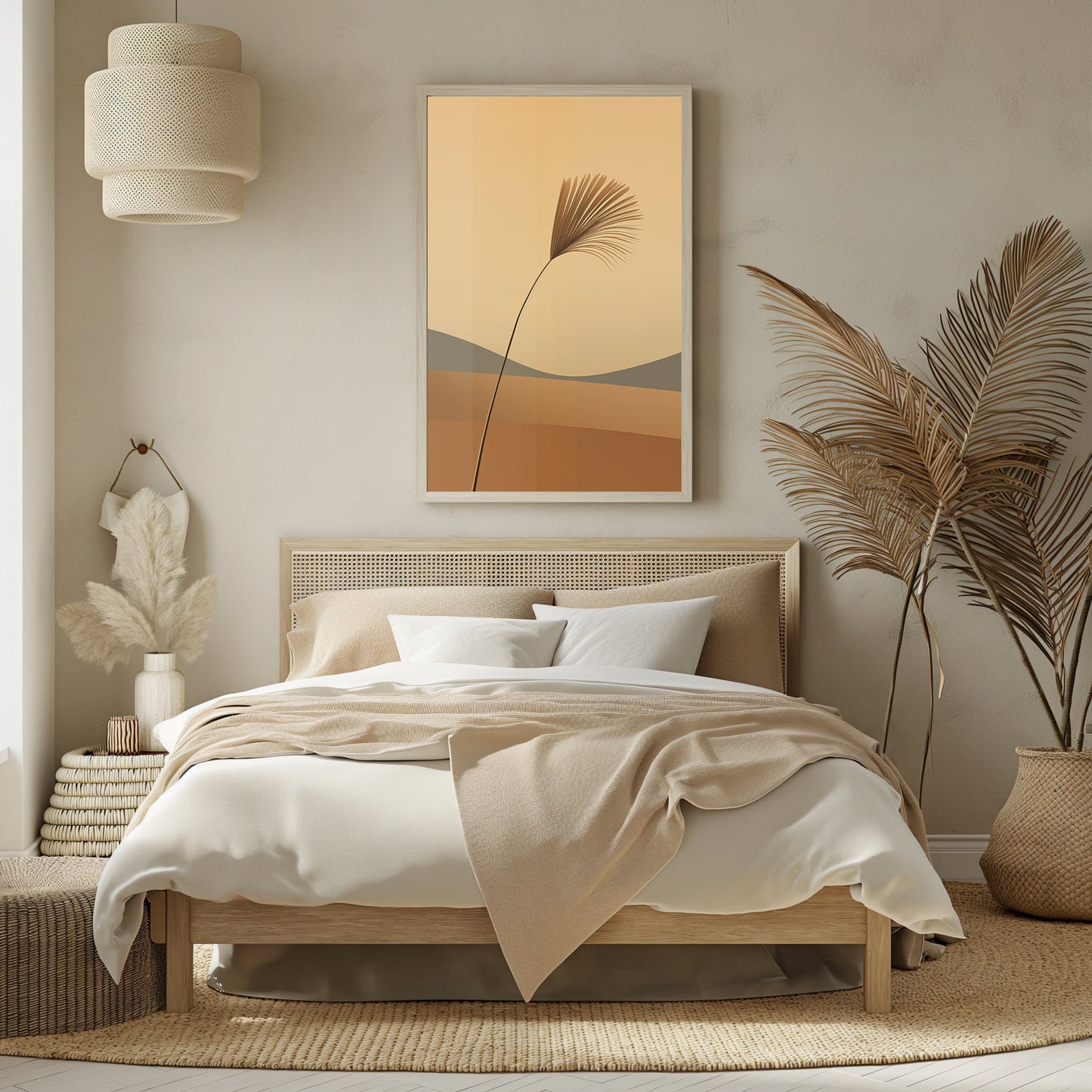 Serenity Sunrise - Abstract Desert Dune Art Print, Contemporary Home Decor