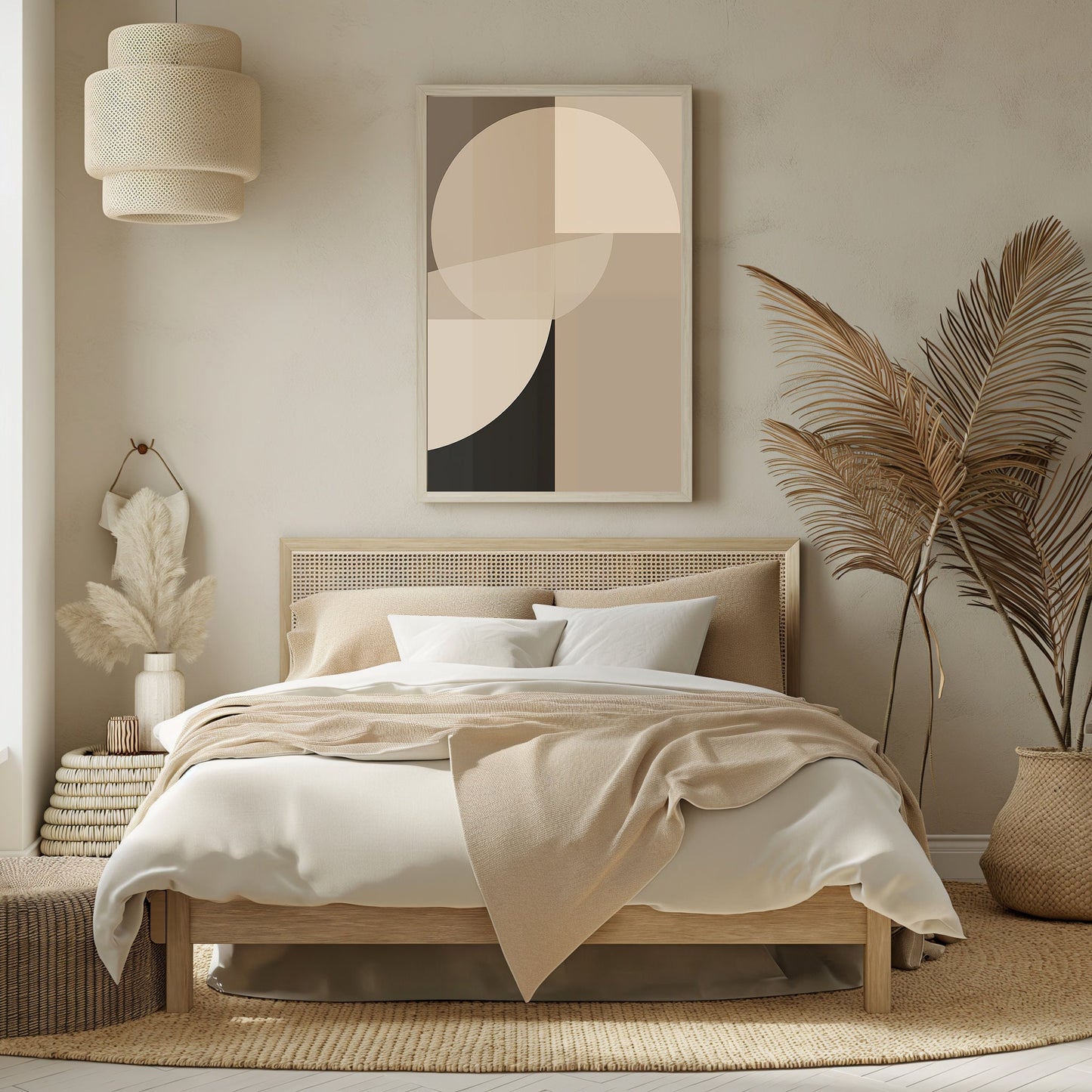 Serene Contour Elegance, Modern Abstract Art, Warm Neutrals and Bold Accents, Sophisticated Wall Decor, Poster Art