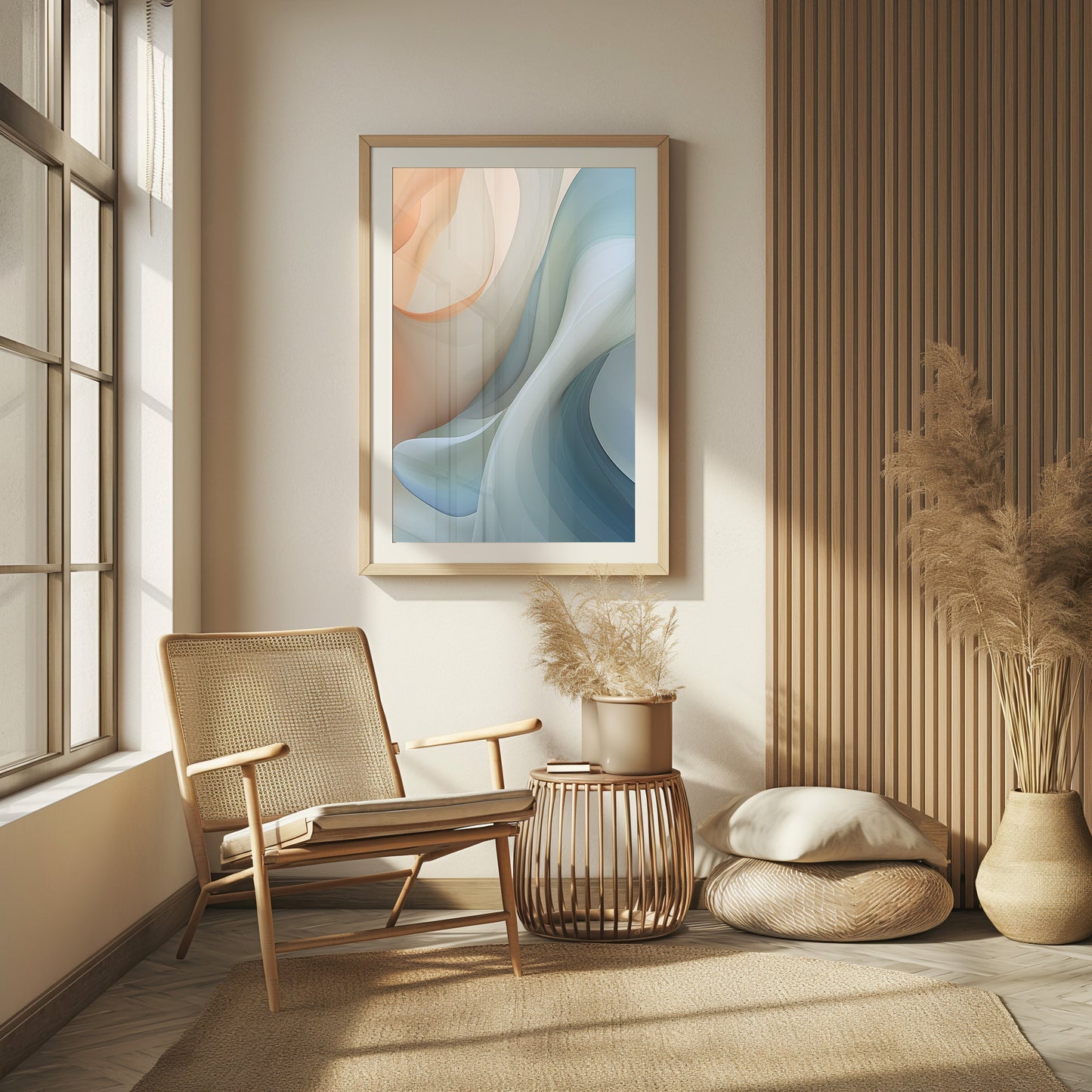 Aqua Curves Abstract Print, Modern Living Room Art, Soft Blue Wall Decor, Digital Flow Artwork, Contemporary Design, Instant Art Download