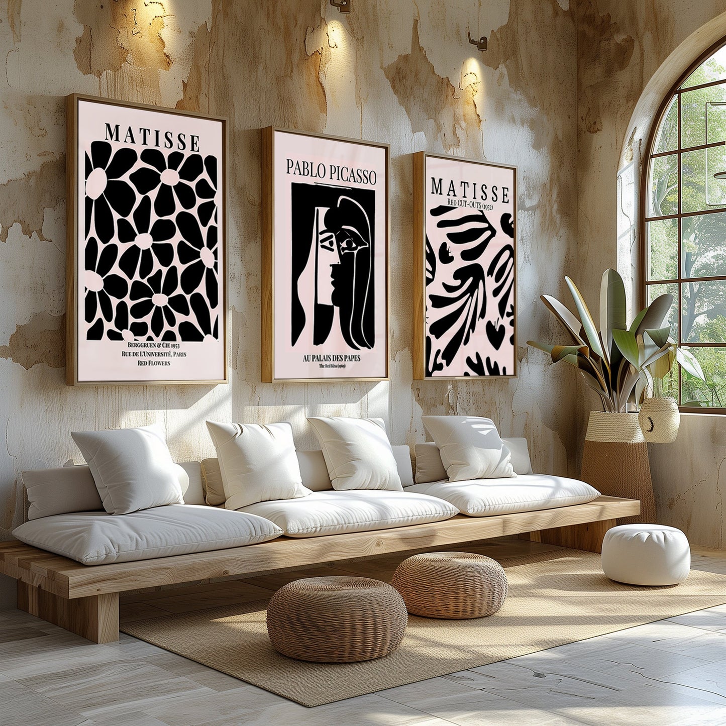 Iconic Masters Trio - Matisse Cutouts & Picasso Line Art, Classic Meets Contemporary for Artful Home Decor, Matisse Print, Picasso Posters