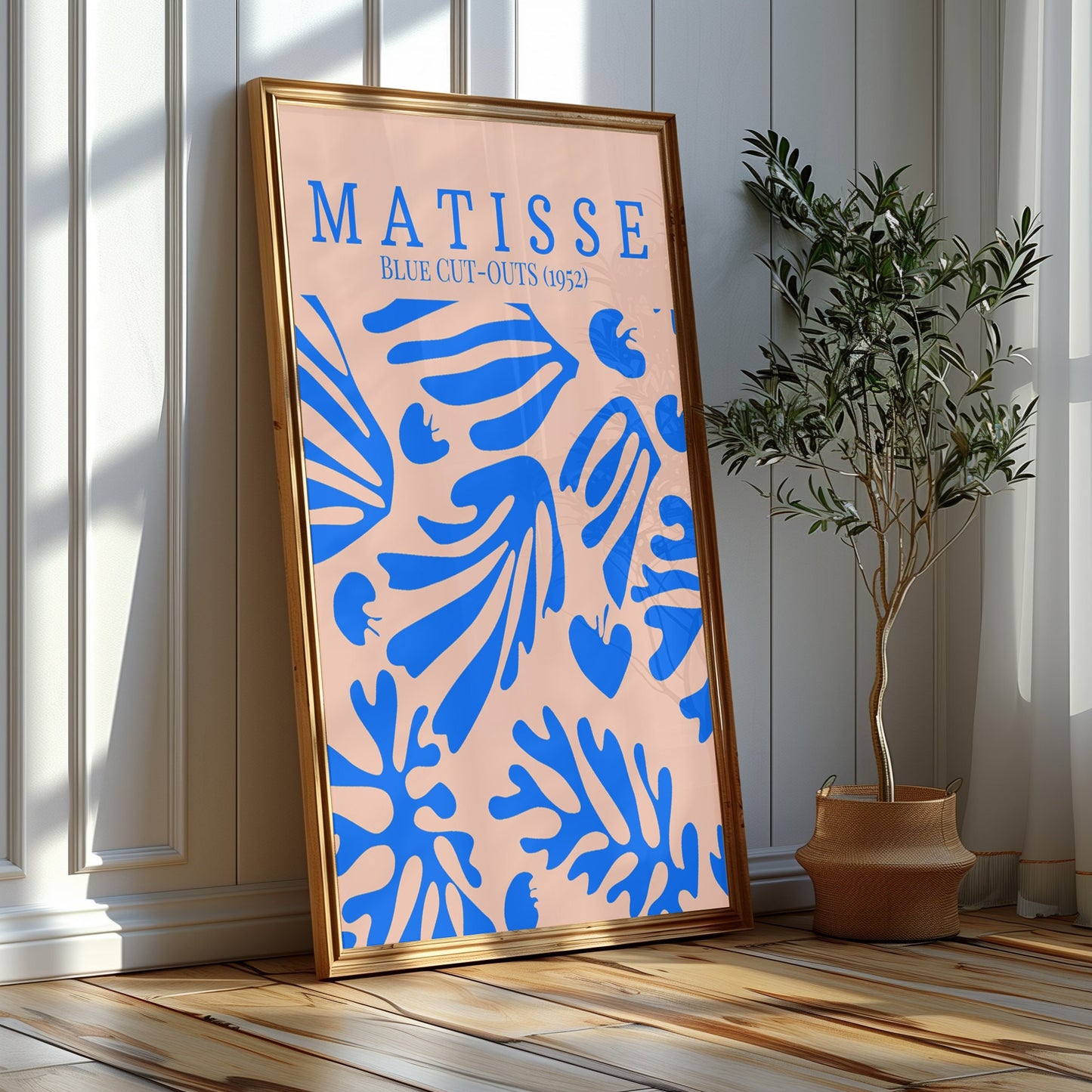 Matisse Blue Series: Classic Cutouts & Silhouette - Bold Monochromatic Prints for a Refined Artistic Touch, Eclectic Art Serie, Set of Three