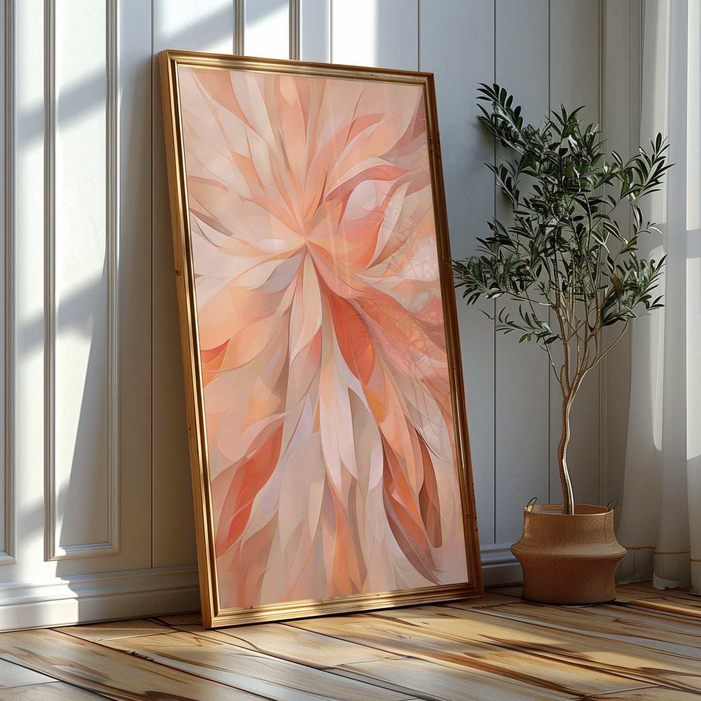 Lush Autumn Blaze Art Prints, Fiery Floral Abstract Set, Warm Fall Home Decor, Elegant Seasonal Wall Art - Digital Download