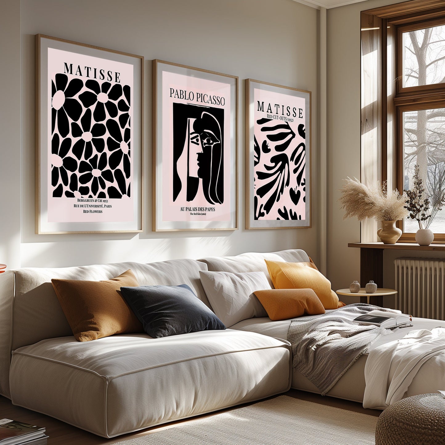 Iconic Masters Trio - Matisse Cutouts & Picasso Line Art, Classic Meets Contemporary for Artful Home Decor, Matisse Print, Picasso Posters