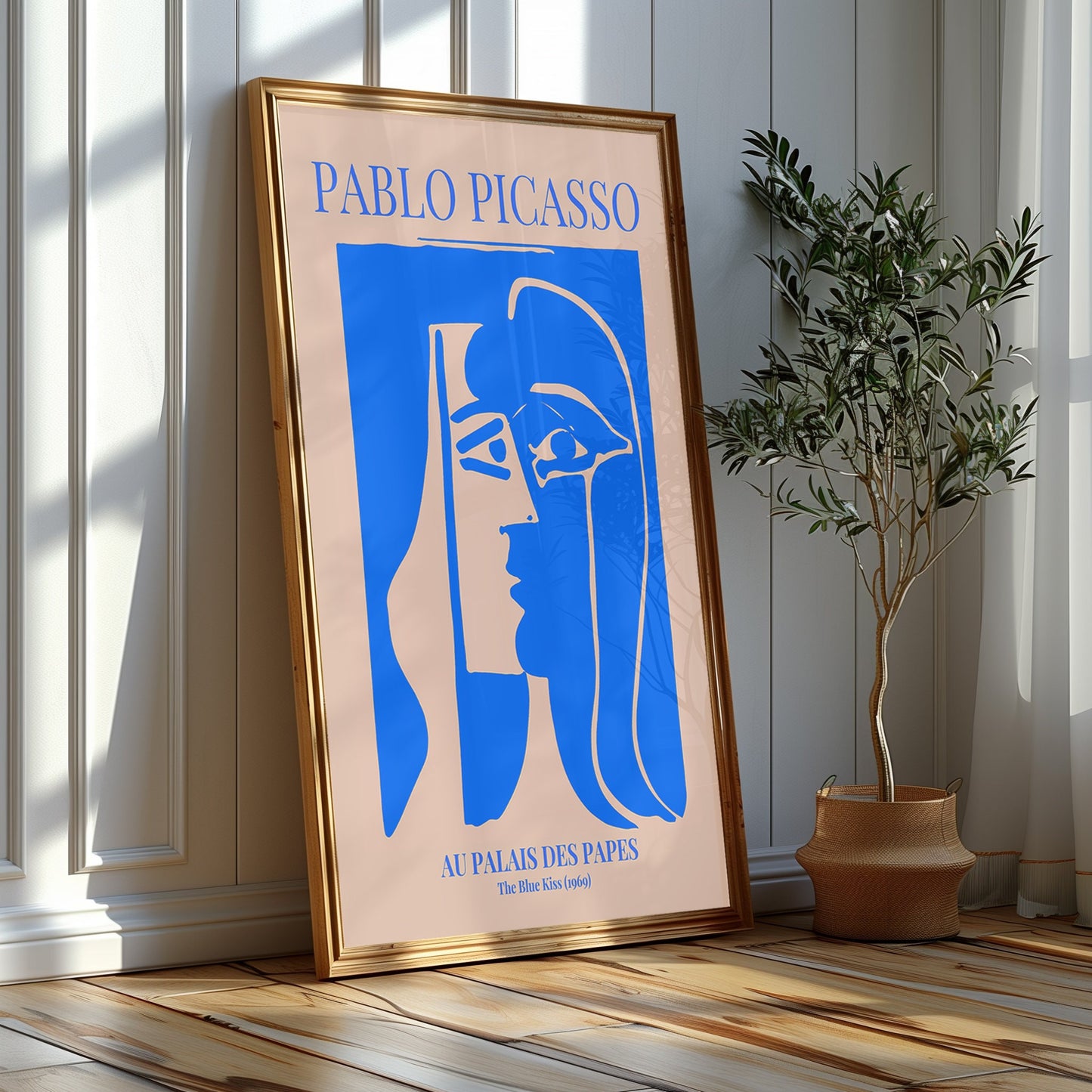 Masters of Artistry: Picasso & Matisse - A Triptych of Blue, Celebrating Iconic Art in a Contemporary Hue, Printable Art, Digital Art Work