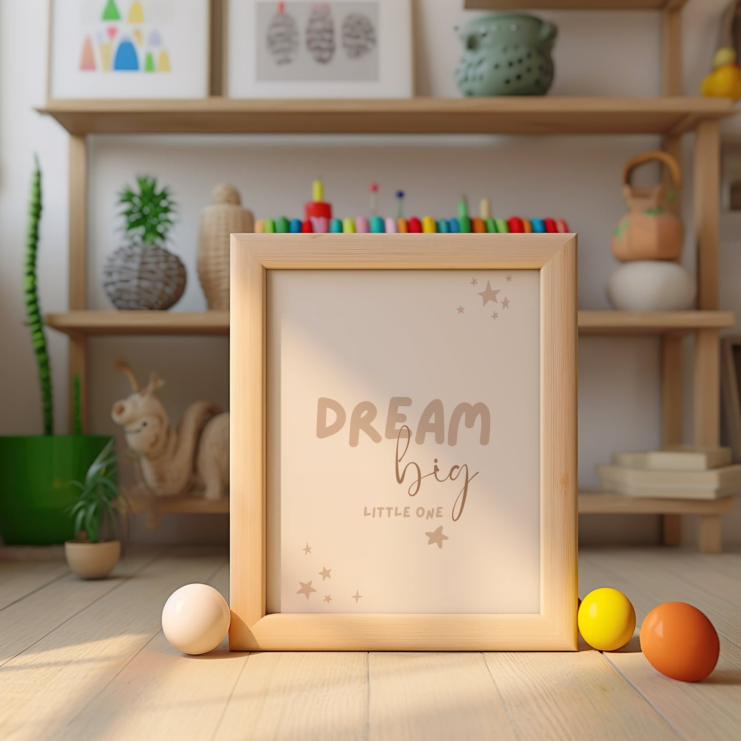 Nursery Wall Art, Dream Big Little One, Kids Poster, Kids Room Decor, Inspirational Quote Print, Poster for Nursery, Nursery Poster, Poster