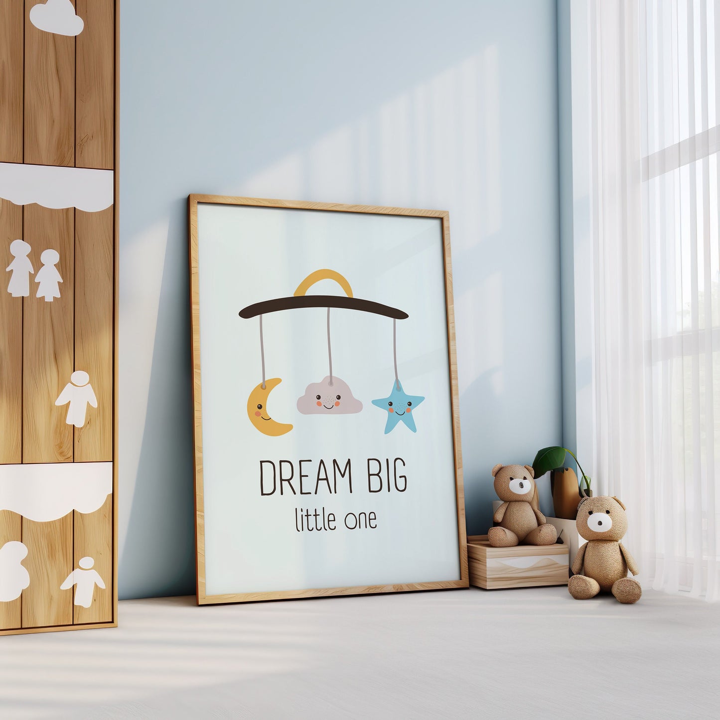 Nursery Decor, Kids Room Art, Dream Big Little One Nursery Art, Kids Room Decor, Childrens Room, Baby Wall Art, Poster for Baby Room