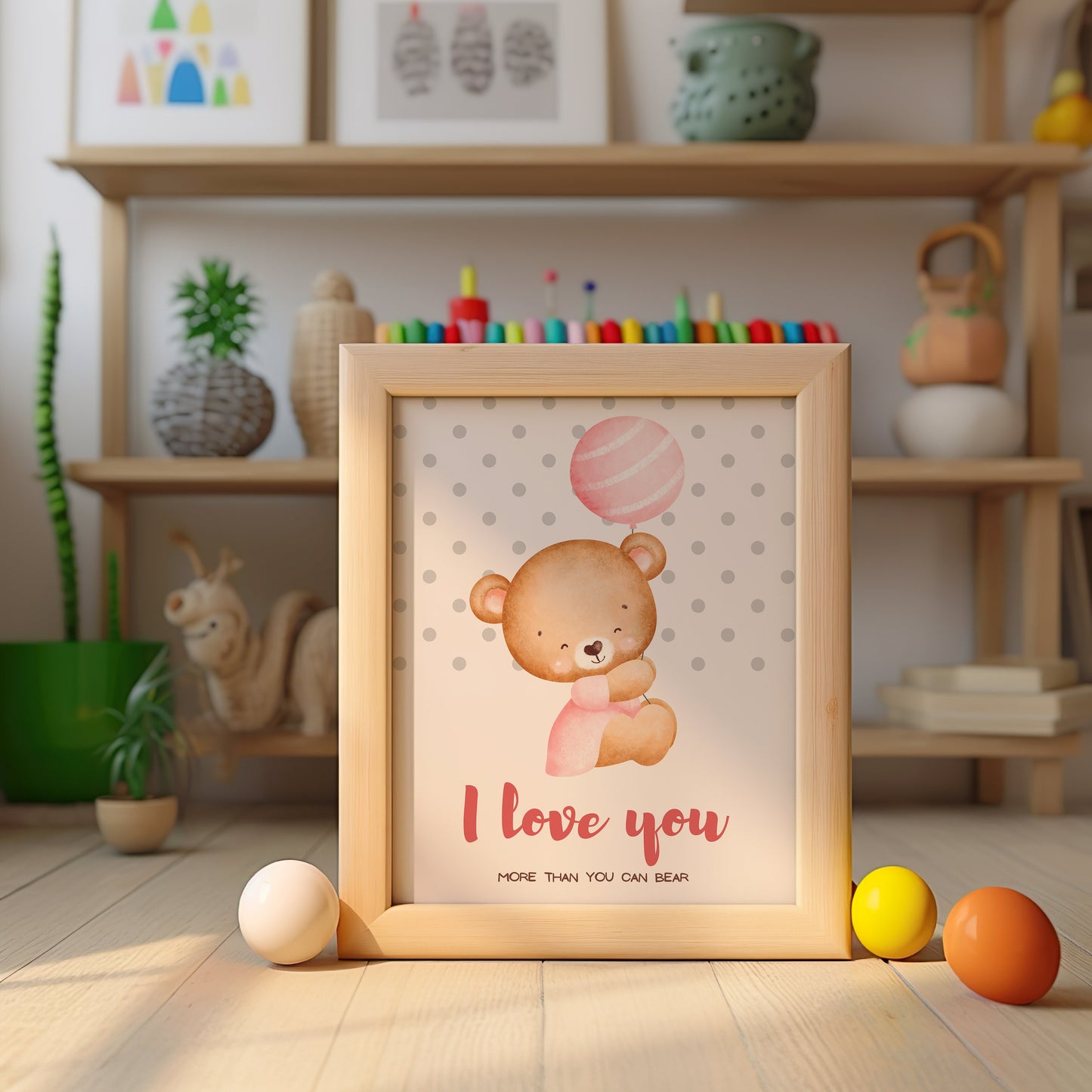 Bear Nursery Art, Kids Room Decor, Teddy Bear Wall Art, Inspirational Quote Print, Nursery Poster, Nursery Decor, Kids Room Art