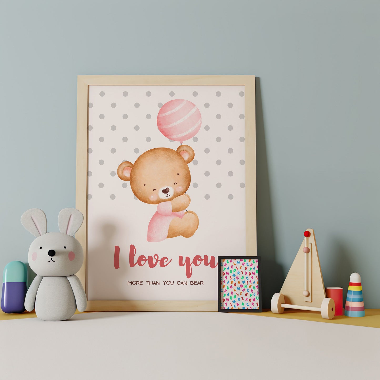 Bear Nursery Art, Kids Room Decor, Teddy Bear Wall Art, Inspirational Quote Print, Nursery Poster, Nursery Decor, Kids Room Art