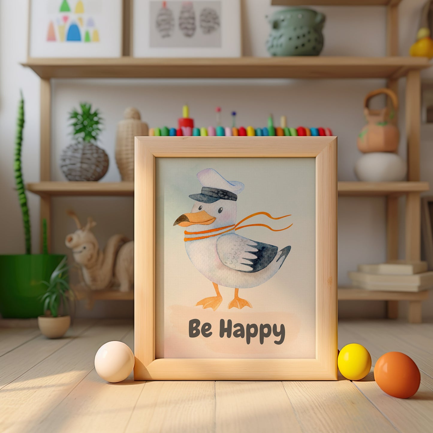 Nursery Print, Poster for Child Room, Seagull Wall Art, Baby Room Decor, Inspirational Quote Print, Seagull Print, Animal Print