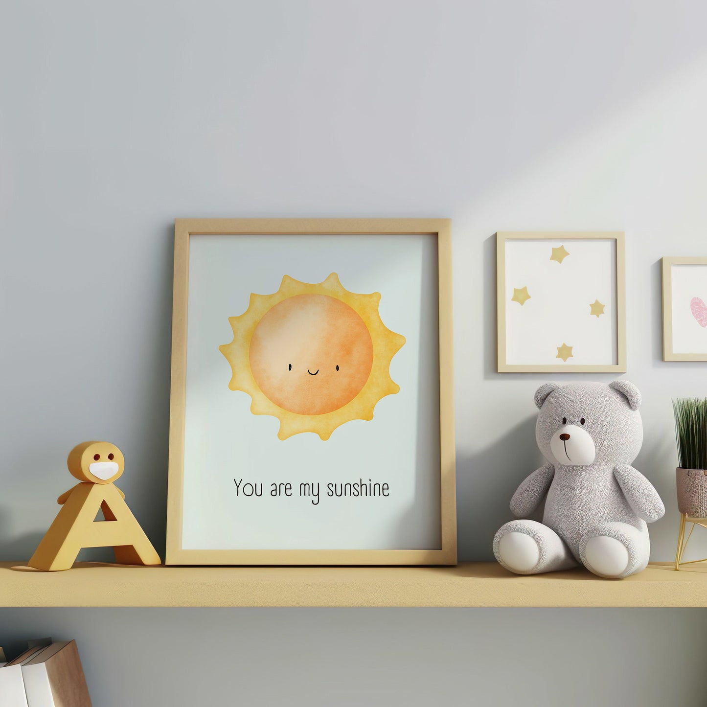 Sunshine Nursery Art, Kids Room Decor, Sun Wall Art, Golden Hour Print, Poster For Kids, Nursery Decor, Kids Room Art, Modern Nursery