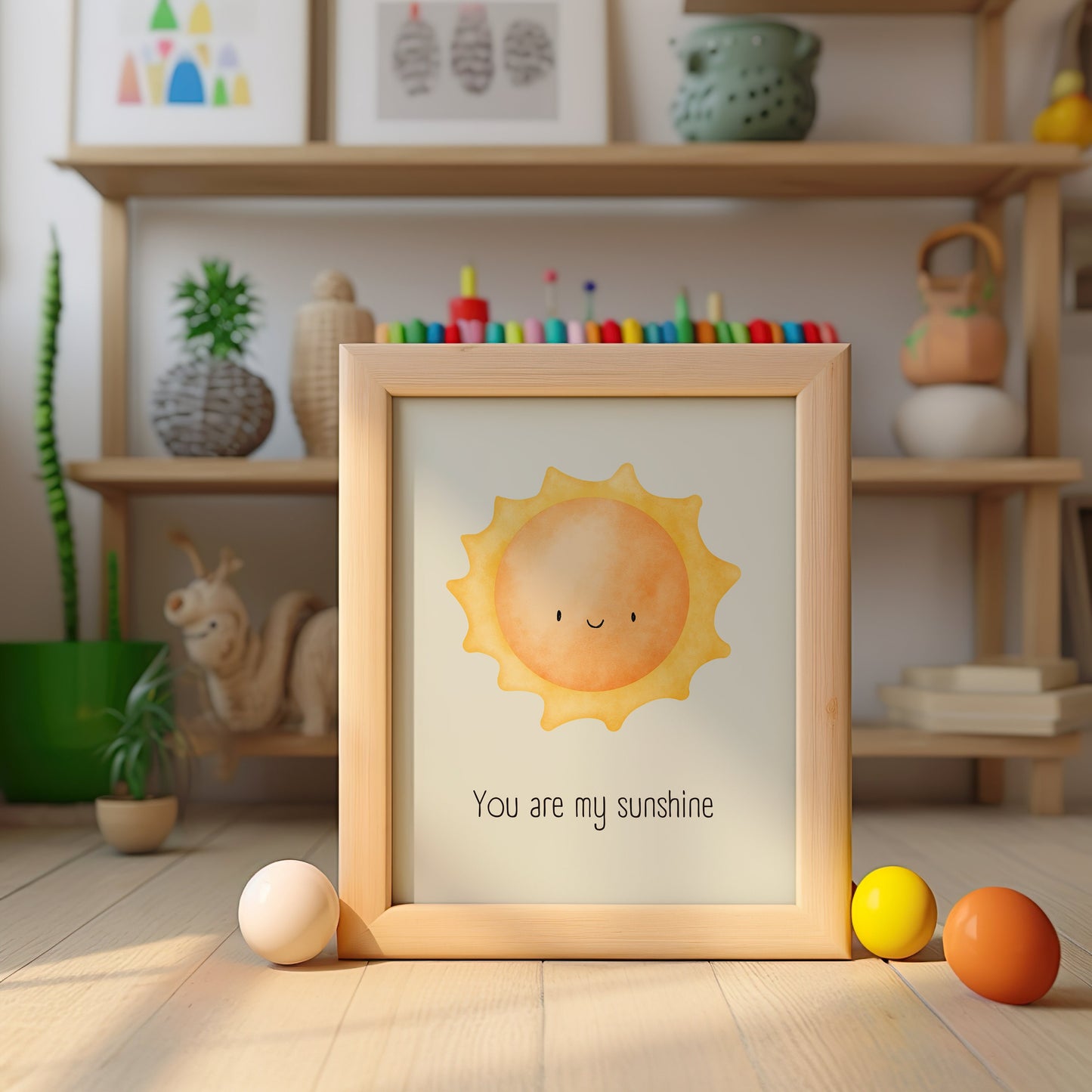 Sunshine Nursery Art, Kids Room Decor, Sun Wall Art, Golden Hour Print, Poster For Kids, Nursery Decor, Kids Room Art, Modern Nursery