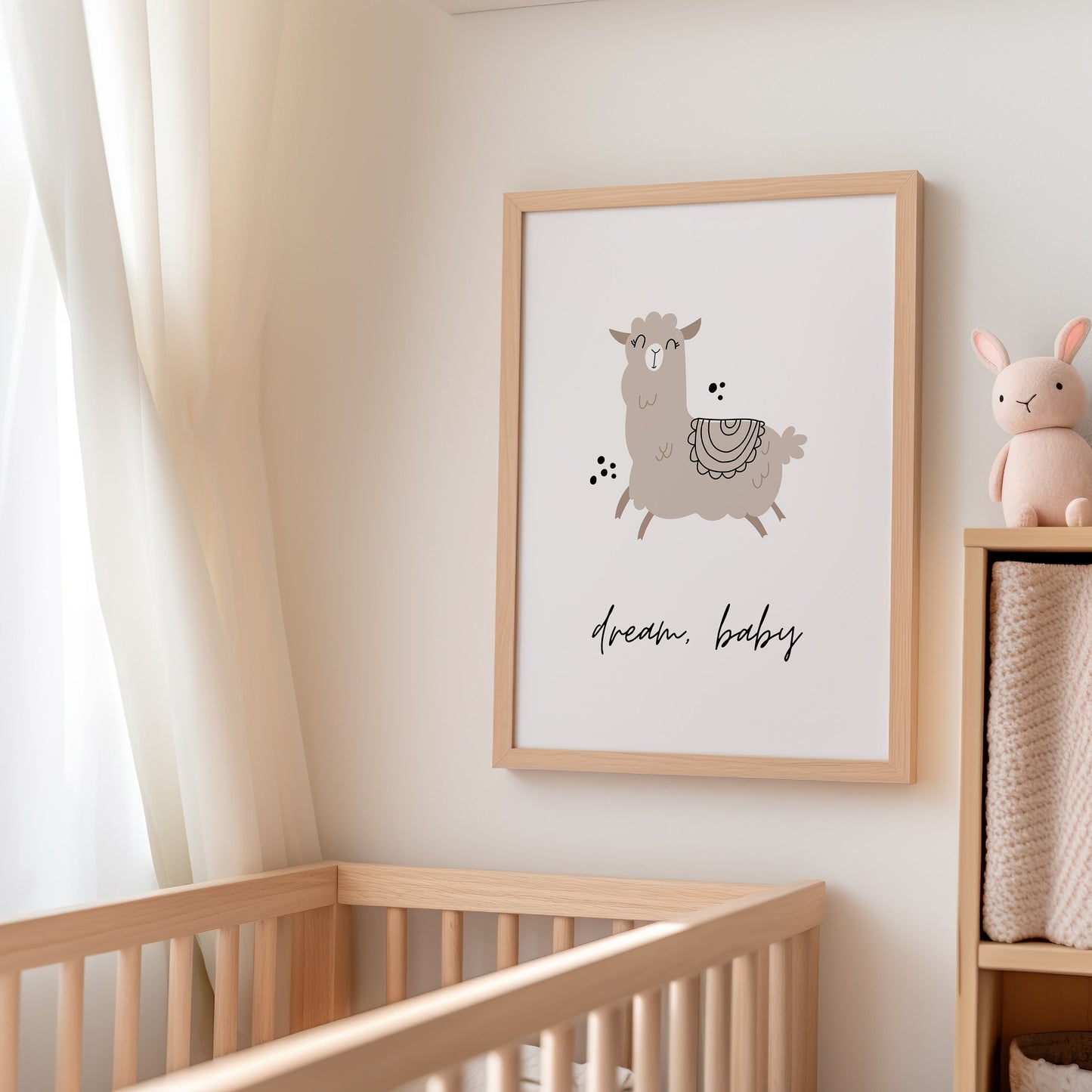 Llama Wall Art, Nursery Art, Kids Room Decor, Digital Poster For Kids Room, Nursery Decor, Kids Room Art, Digital Print, Childrens Room