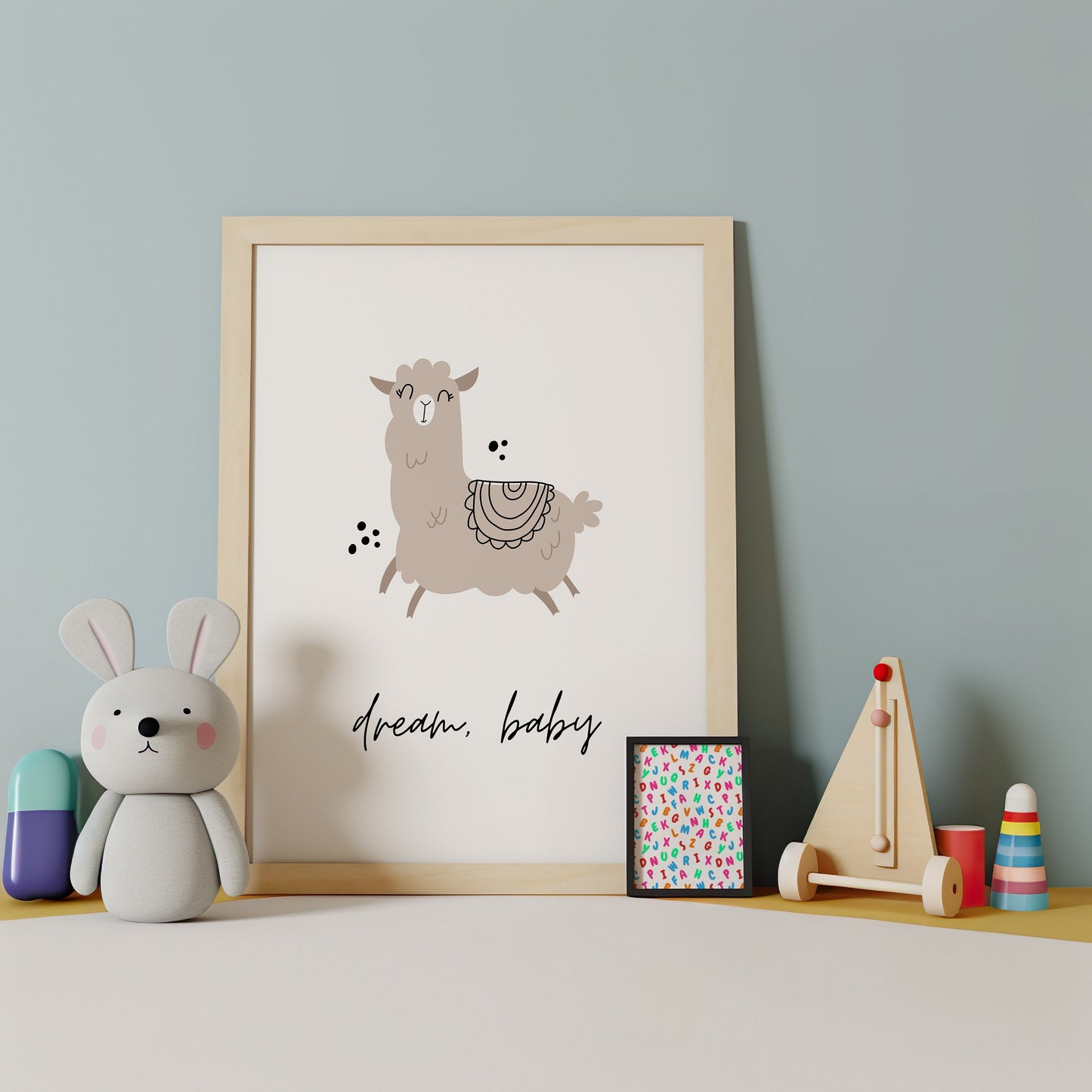 Llama Wall Art, Nursery Art, Kids Room Decor, Digital Poster For Kids Room, Nursery Decor, Kids Room Art, Digital Print, Childrens Room