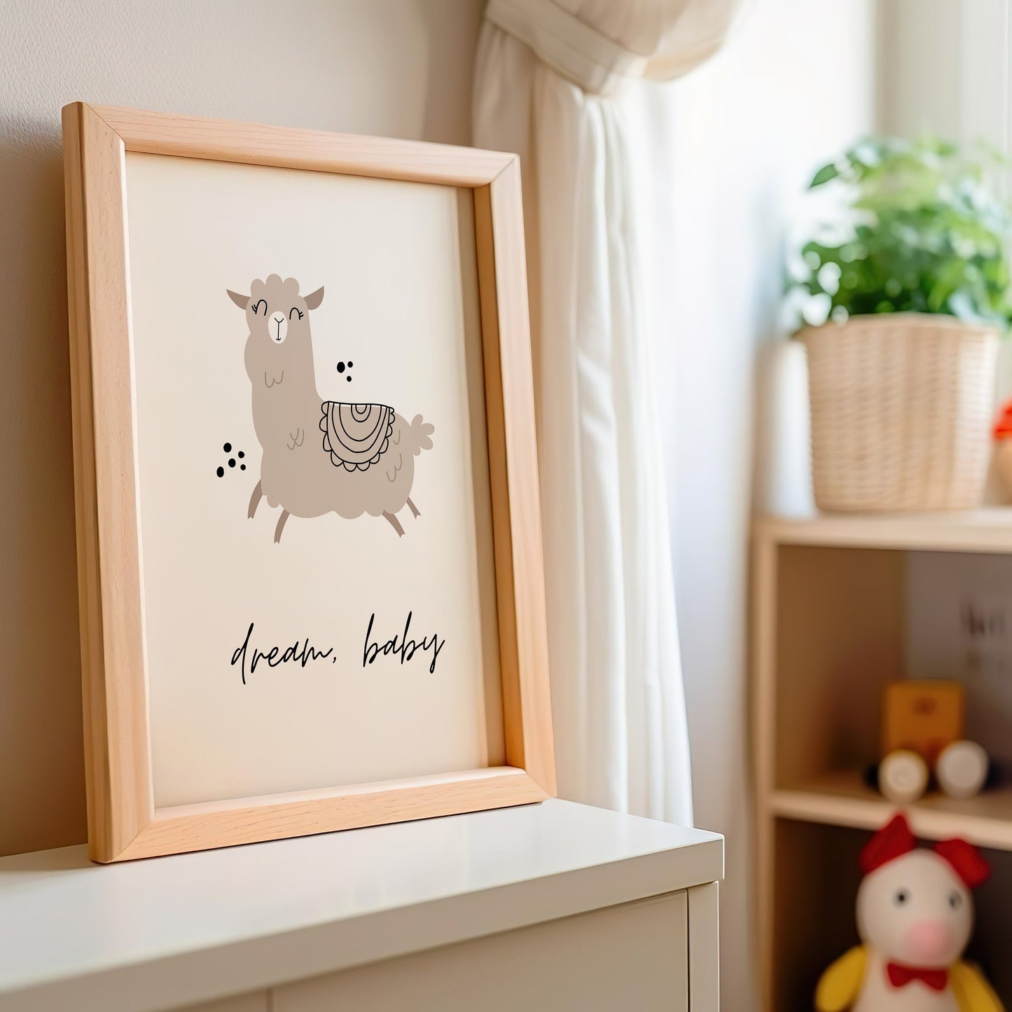 Llama Wall Art, Nursery Art, Kids Room Decor, Digital Poster For Kids Room, Nursery Decor, Kids Room Art, Digital Print, Childrens Room