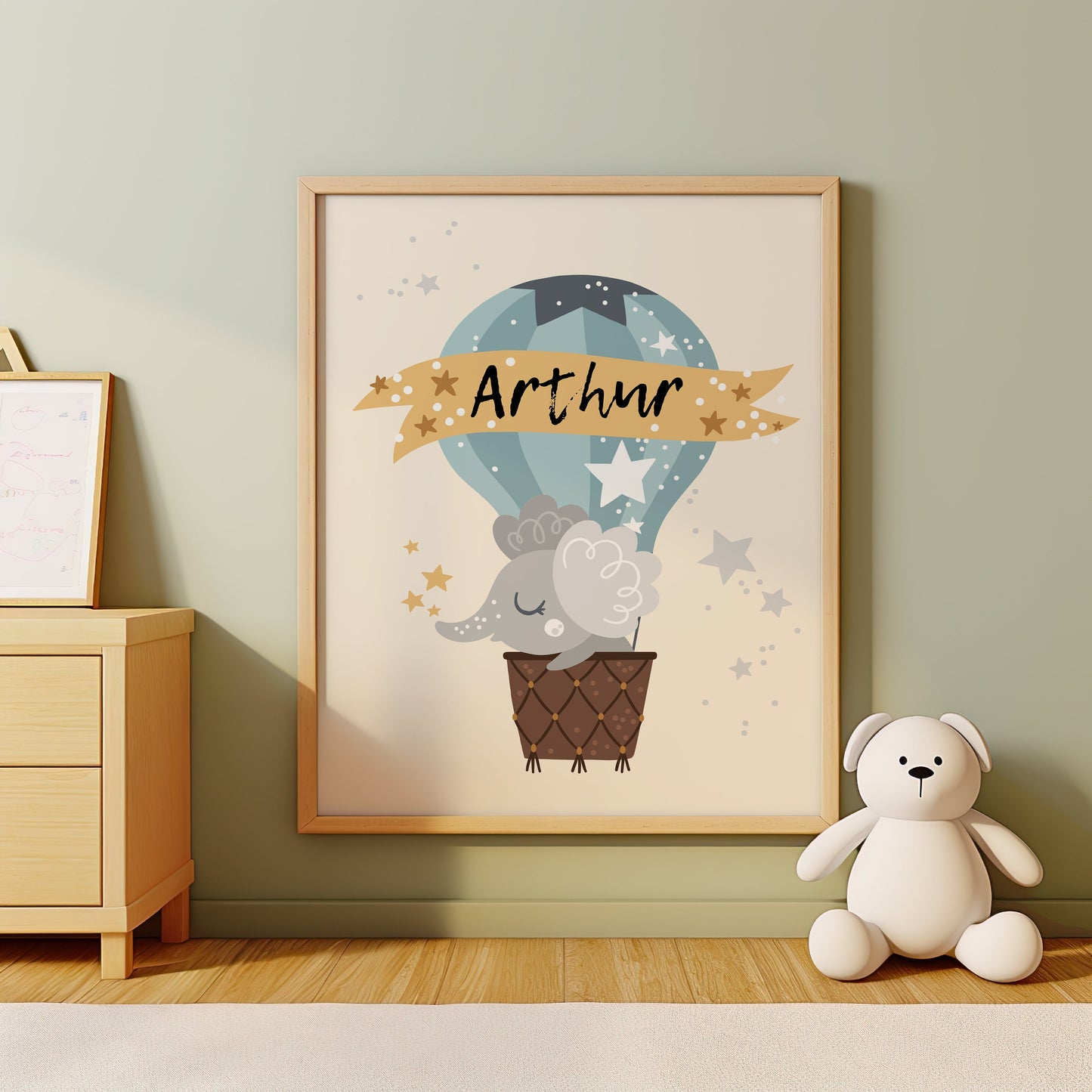 Custom Animal Nursery Art, Baby Birth Stats, Custom Baby Room Decor, Newborn Gift, Digital Download, Birth Announcement, Baby Shower Gift