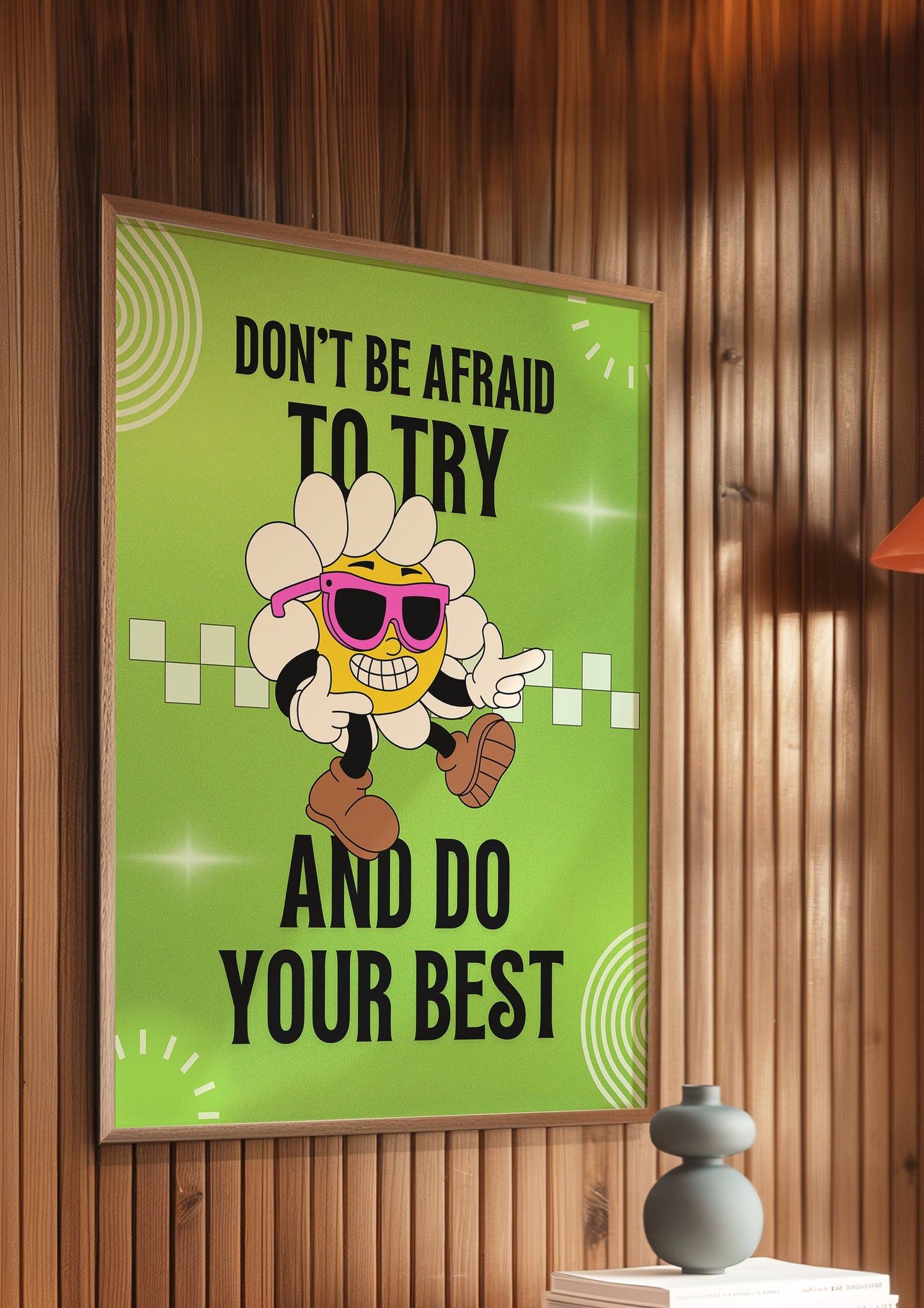 Retro-Inspired Motivational Poster, Fun Wall Art, Positive Decor, Fun Motivational Wall Art, Retro Poster, Positive Quote Decor, Poster