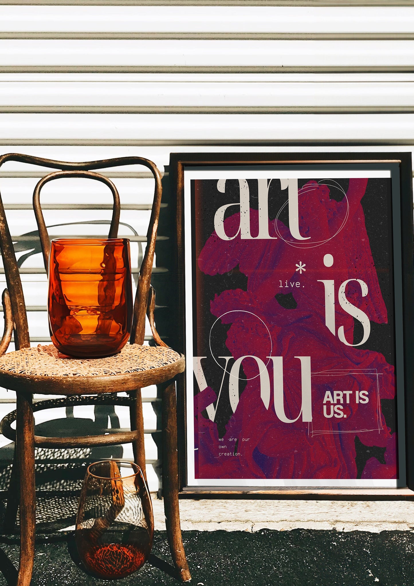 Art Is You Poster, Inspirational Wall Art, Motivational Quote Print, Red and Black Decor, Creative Room Decor, Empowering Art