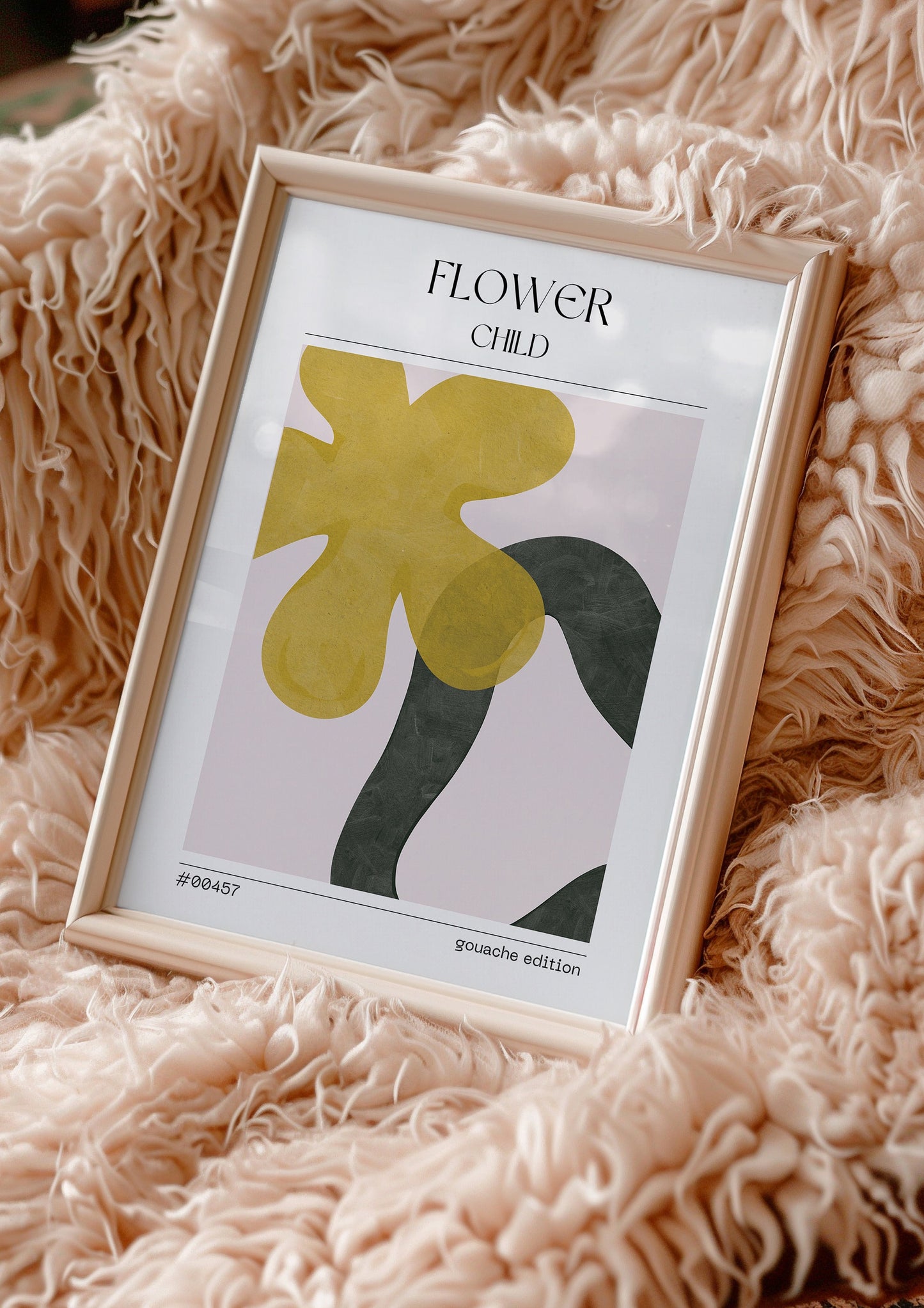 Flower Child Poster, Gouache Edition, Minimalist Floral Art, Modern Botanical Wall Decor, Nature-Inspired Illustration, Art Print for Home