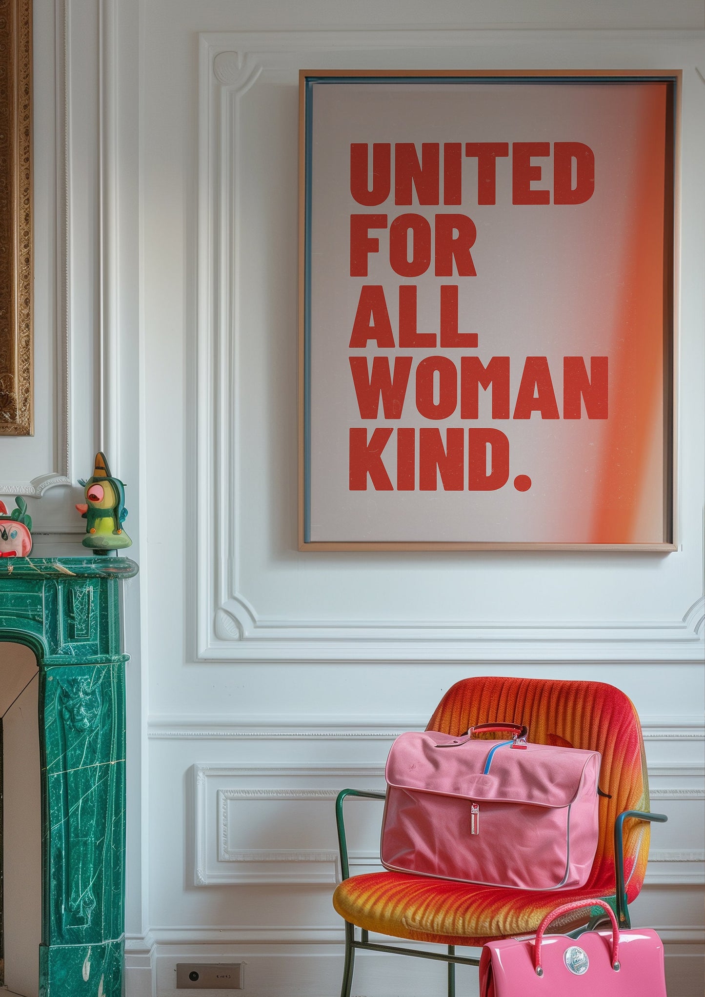 United for All Womankind Poster, Feminist Empowerment Art, Inspirational Wall Decor, Women Support, Feminism Poster, Women’s Rights Support