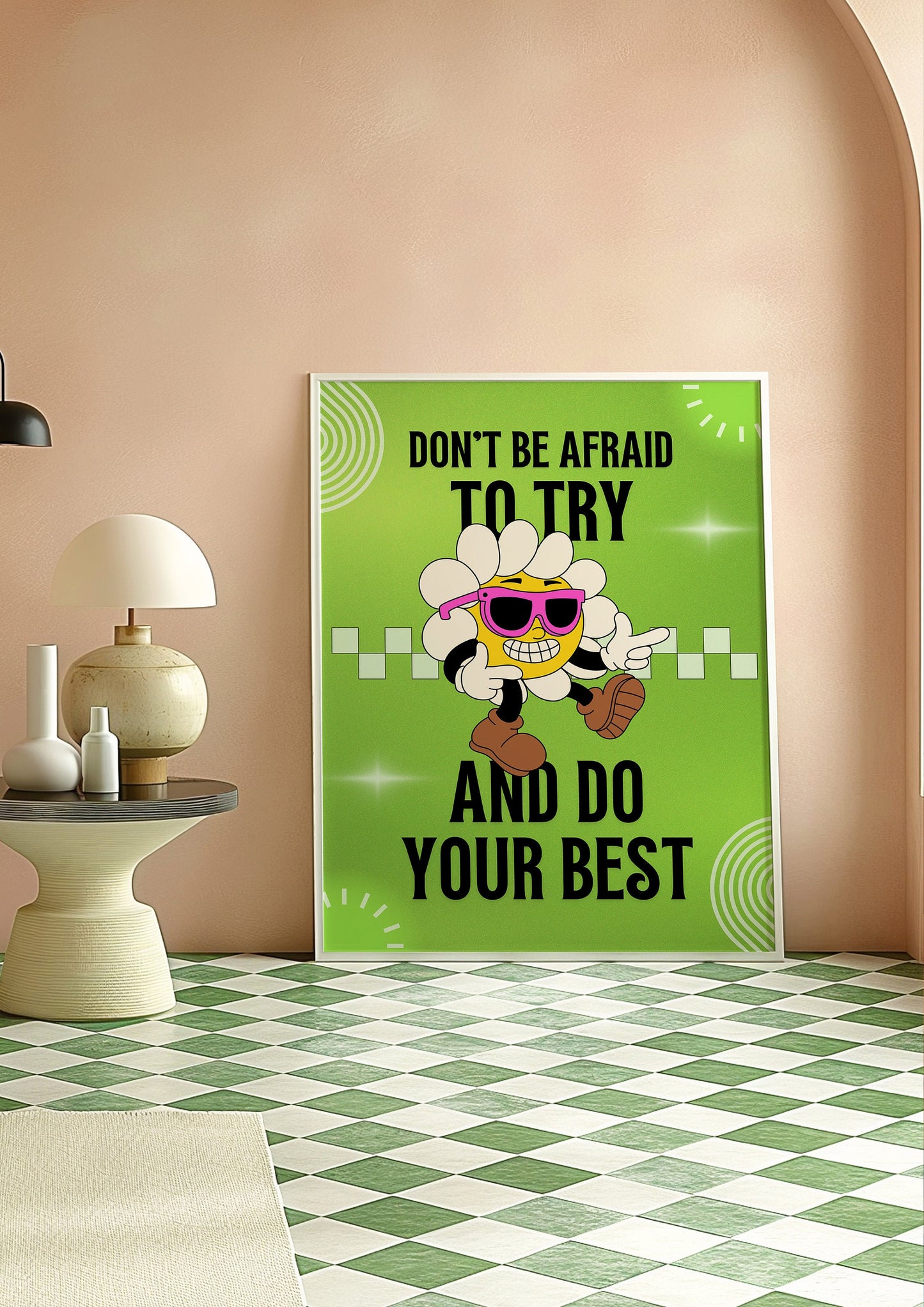 Retro-Inspired Motivational Poster, Fun Wall Art, Positive Decor, Fun Motivational Wall Art, Retro Poster, Positive Quote Decor, Poster