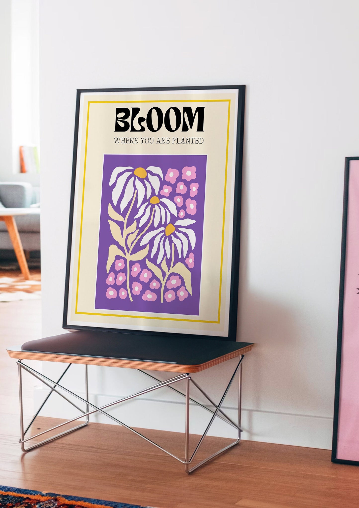 Bloom Where You Are Planted, Floral Art Print, Inspirational Wall Decor, Inspirational Floral Poster, Vibrant Flowers, Botanical Print