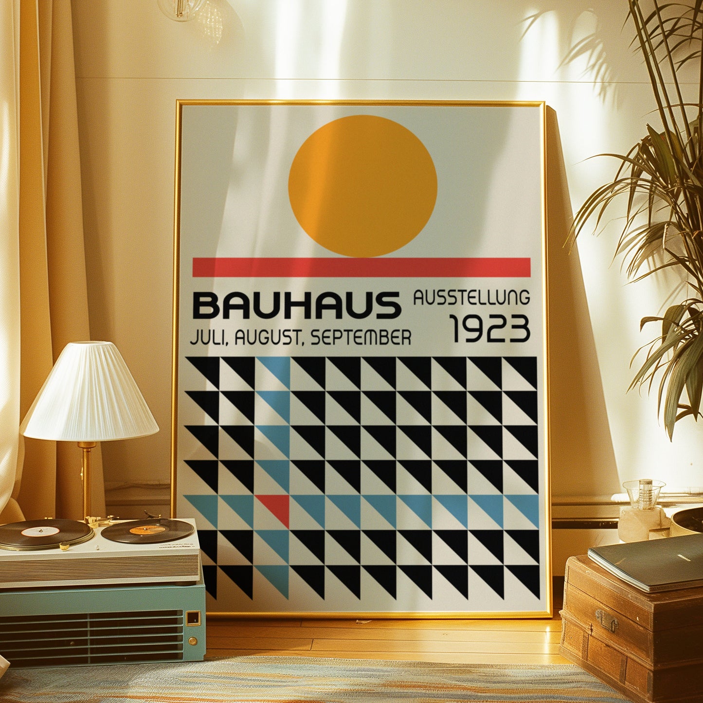 Bauhaus Exhibition Poster, 1923 Art Print, Geometric Bauhaus Design, Modernist Wall Art, Retro Abstract Poster, Bauhaus Movement Decor