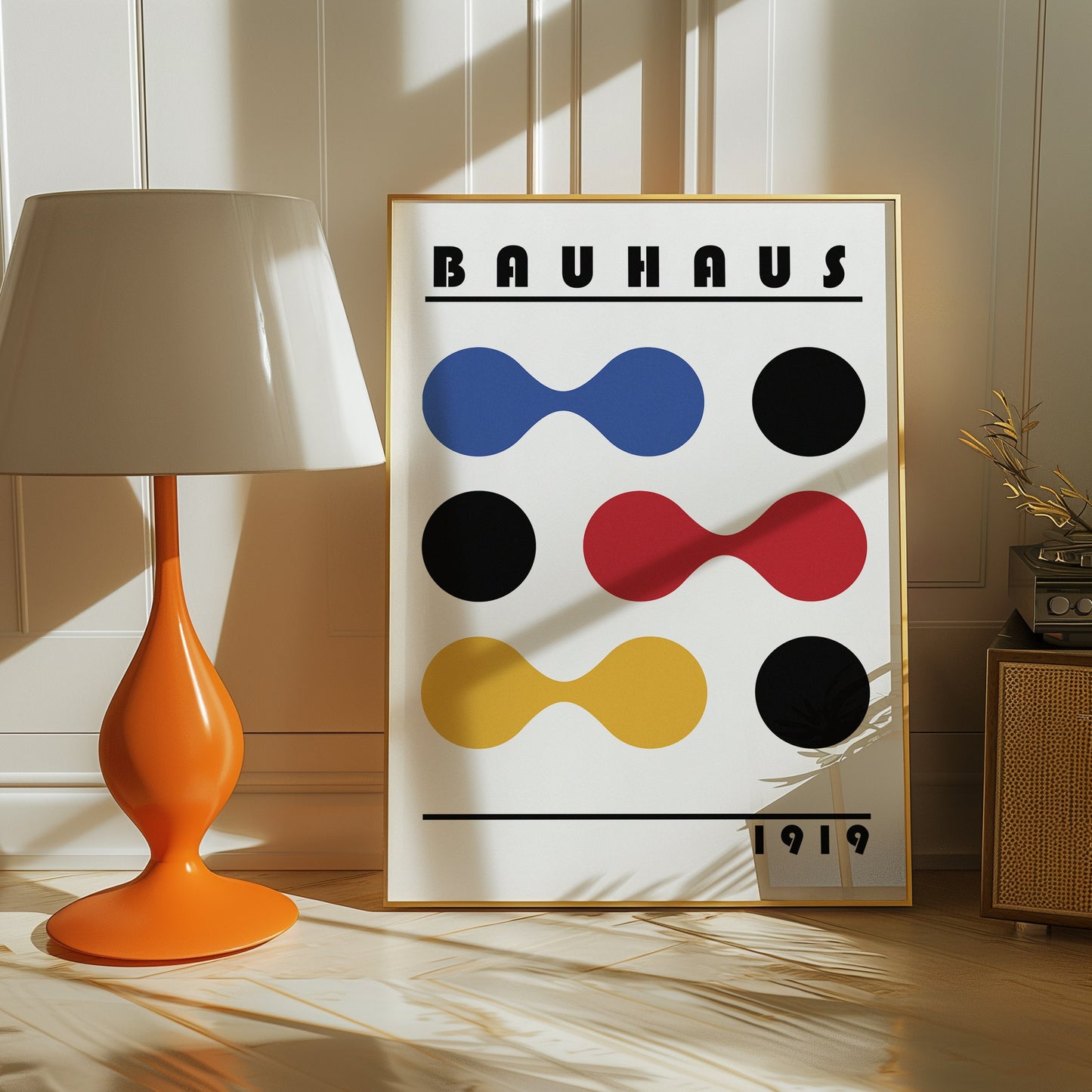 Bauhaus 1919 Poster, Primary Colors Geometric Wall Art, Modern Abstract Art Print, Minimalist Bauhaus Design, Bauhaus Movement Art Poster