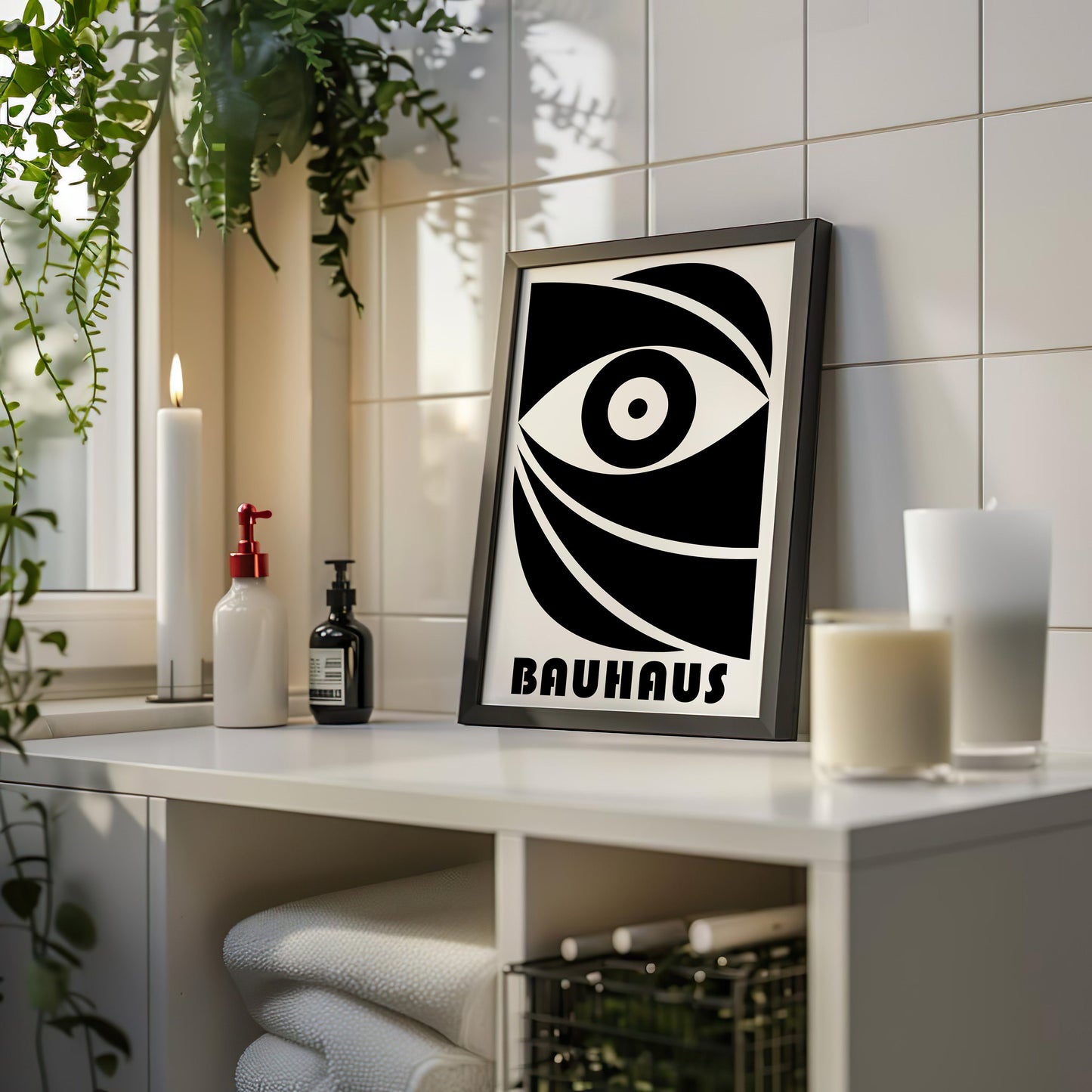 Bauhaus Eye Poster, Black and White Geometric Print, Minimalist Wall Art, Modern Bauhaus Decor, 1920s Bauhaus Design, Modern Art Poster