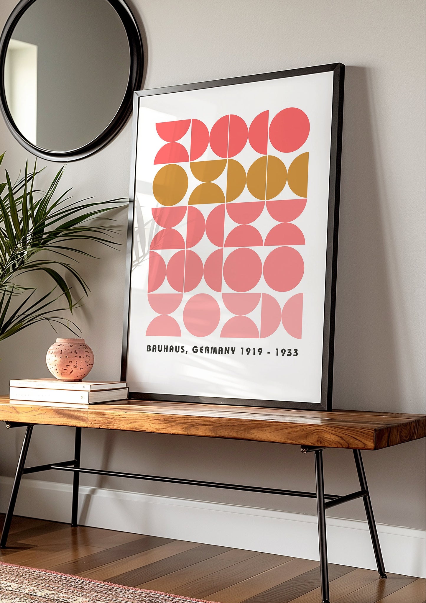 Bauhaus Geometric Print, Modern Art Poster, Abstract Wall Decor, Mid-Century Design, Minimalist Kitchen Art, Retro Bauhaus Poster