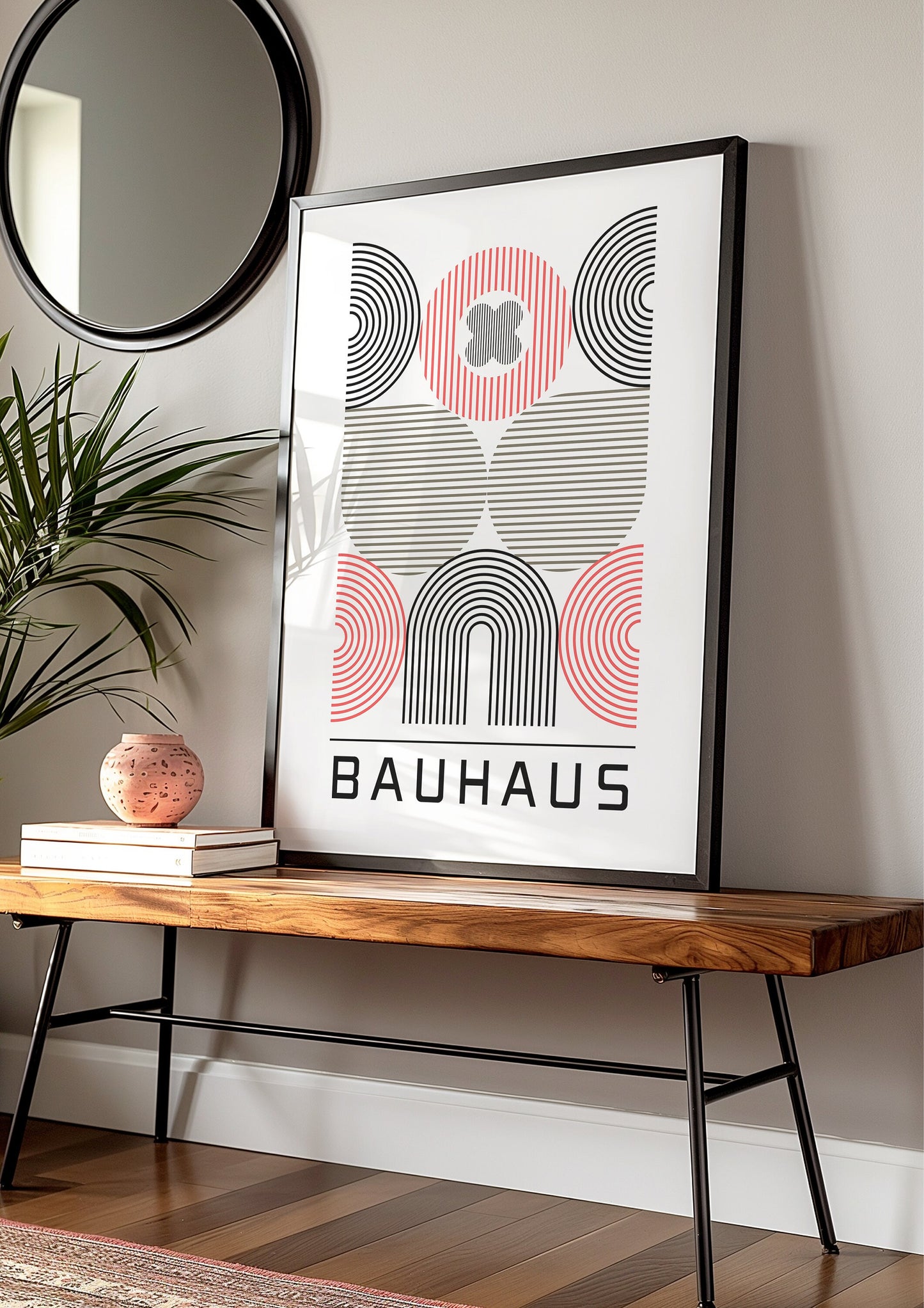 Bauhaus Art Print, Abstract Geometric Poster, Modern Wall Decor, Mid-Century Design, Minimalist Bauhaus Art, Retro Abstract Artwork