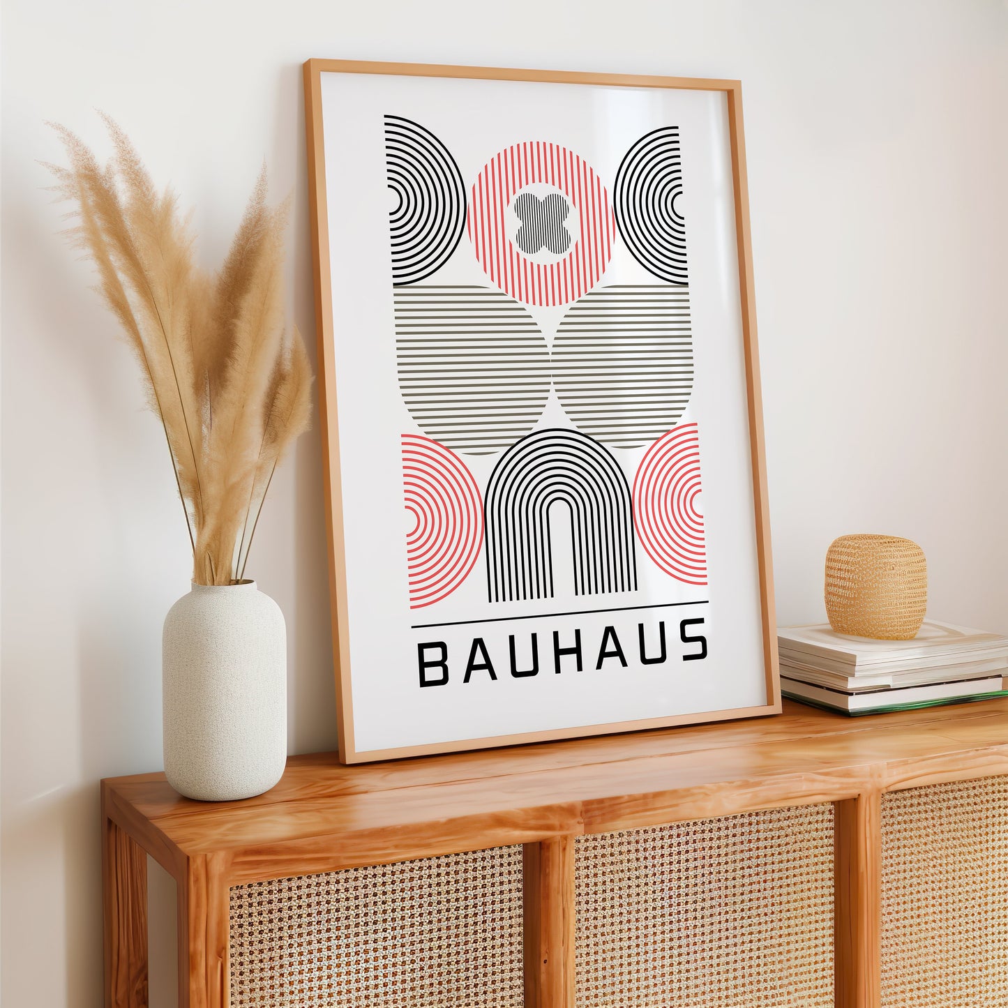 Bauhaus Art Print, Abstract Geometric Poster, Modern Wall Decor, Mid-Century Design, Minimalist Bauhaus Art, Retro Abstract Artwork