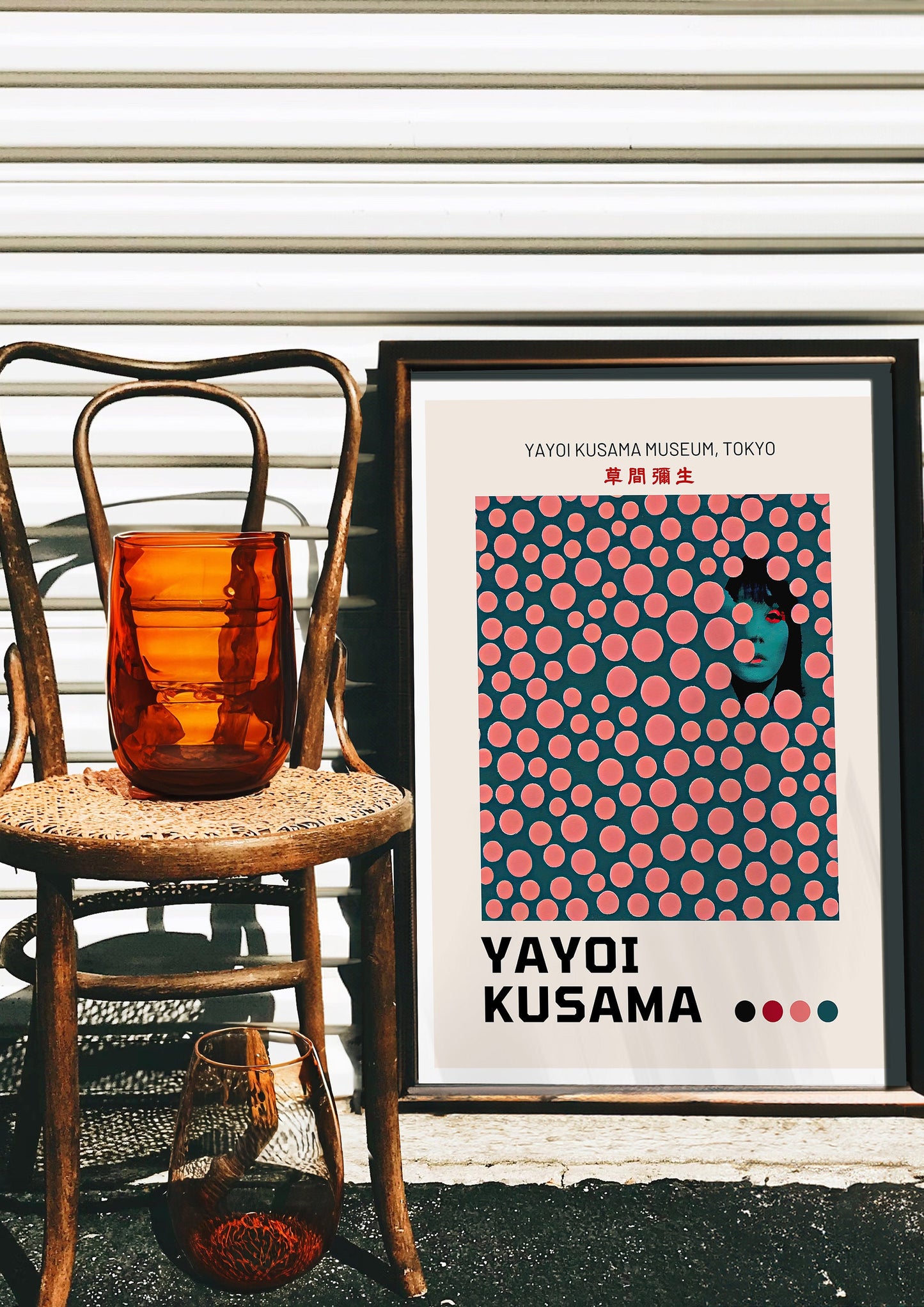 Yayoi Kusama Dots Poster, Japanese Pop Art Print, Modern Art Wall Decor, Kusama Tokyo Museum Exhibition Print, Infinity Room Art