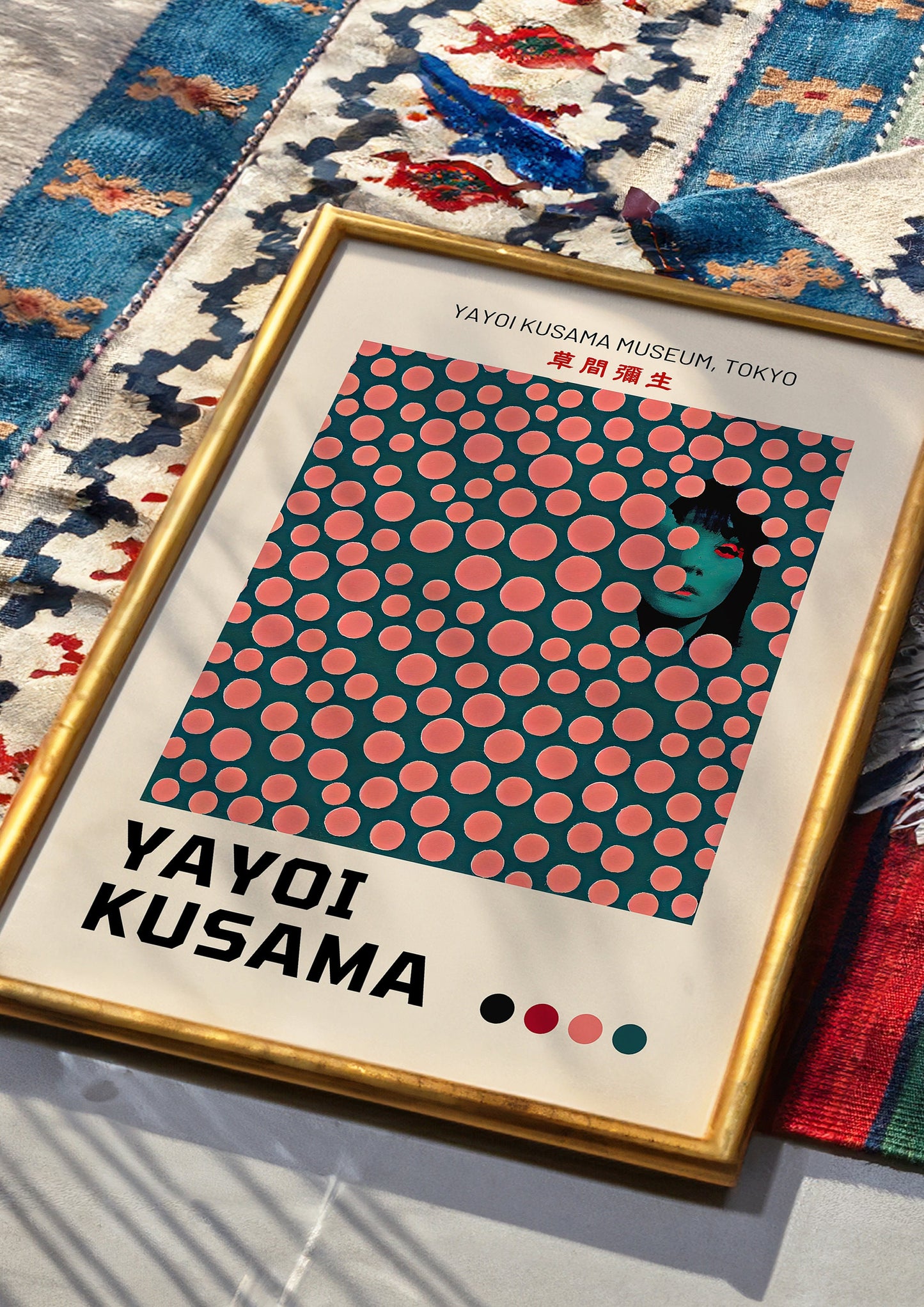 Yayoi Kusama Dots Poster, Japanese Pop Art Print, Modern Art Wall Decor, Kusama Tokyo Museum Exhibition Print, Infinity Room Art