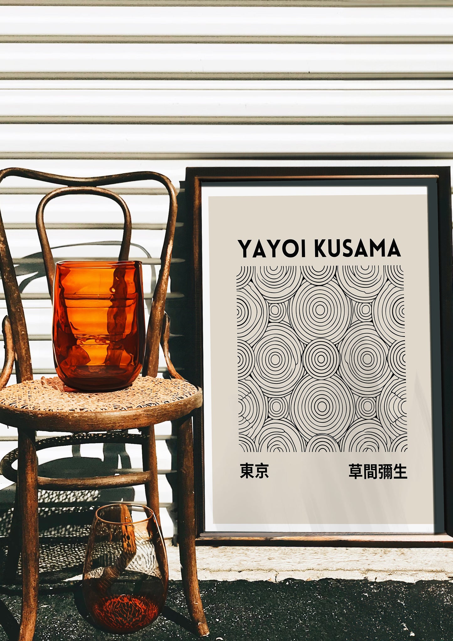 Yayoi Kusama Abstract Circle Print, Tokyo Japanese Contemporary Poster, Minimalist Art for Modern Interiors, Yayoi Kusama Poster