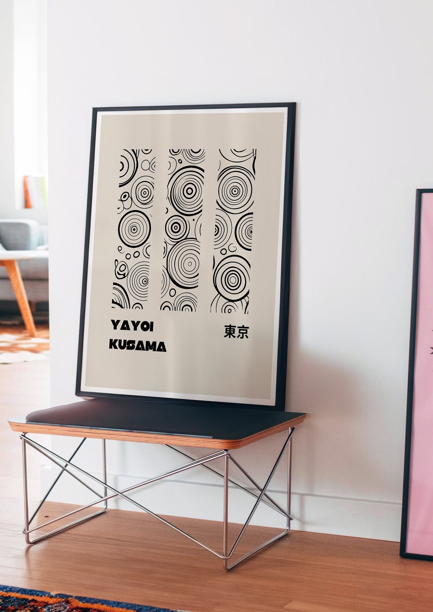 Yayoi Kusama Circles of Life Print, Tokyo Modern Japanese Art, Minimalist Abstract Poster for Elegant Interiors, Famous Posters