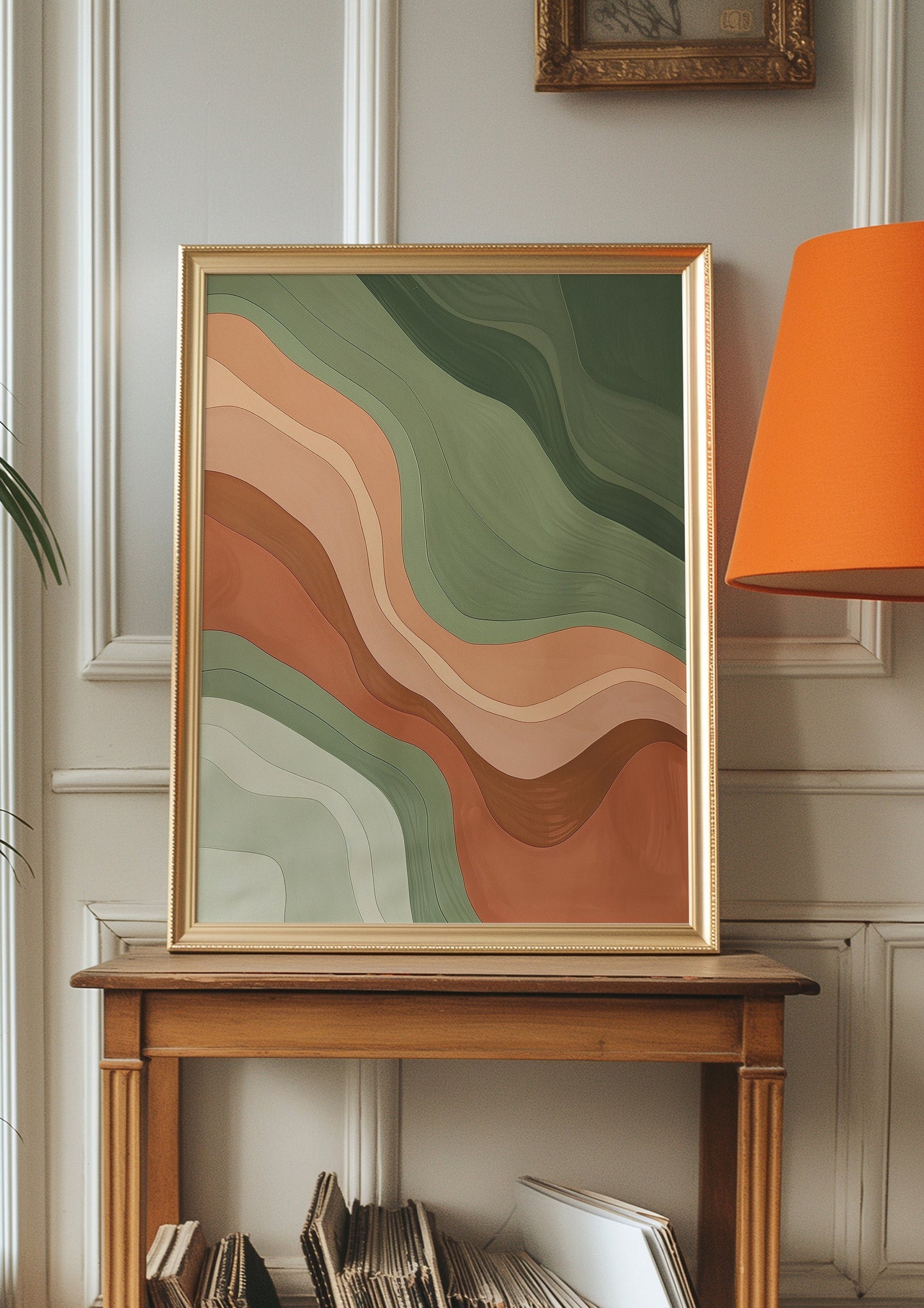 Abstract Faces and Waves Poster Set, Boho Wall Art, Three Piece Modern Art Prints, Earthy Tones Decor, Minimalist Bohemian Poster Set