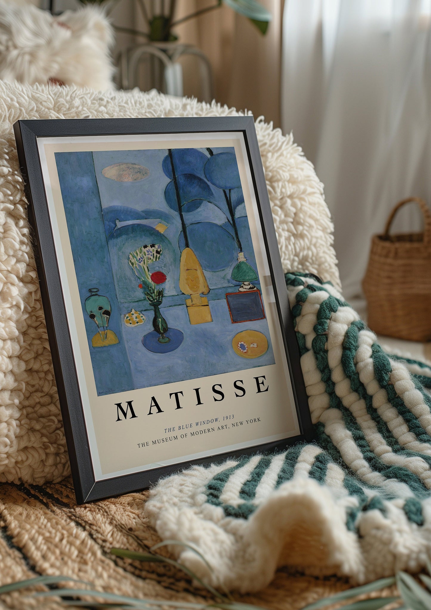 Henri Matisse The Blue Window Poster, Museum of Modern Art, Iconic Art Print, Modernist Wall Decor, Famous Artwork, Blue Poster Decor