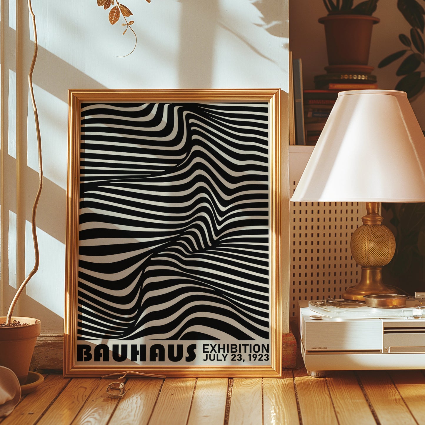 Bauhaus Exhibition Poster, July 23, 1923, Black and White Abstract Art, Modern Geometric Design, Minimalist Wall Art, Bauhaus Movement Print