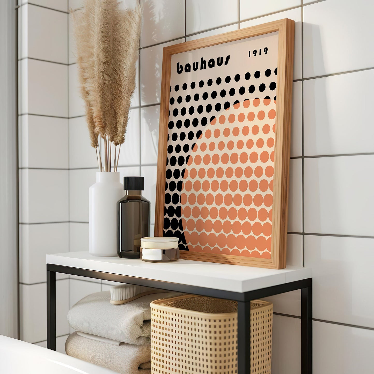 Neutral Bauhaus Poster Set, Mid-Century Modern Wall Art, Geometric Art Prints, Bauhaus 1919, Exhibition Posters, Abstract Minimalist Decor