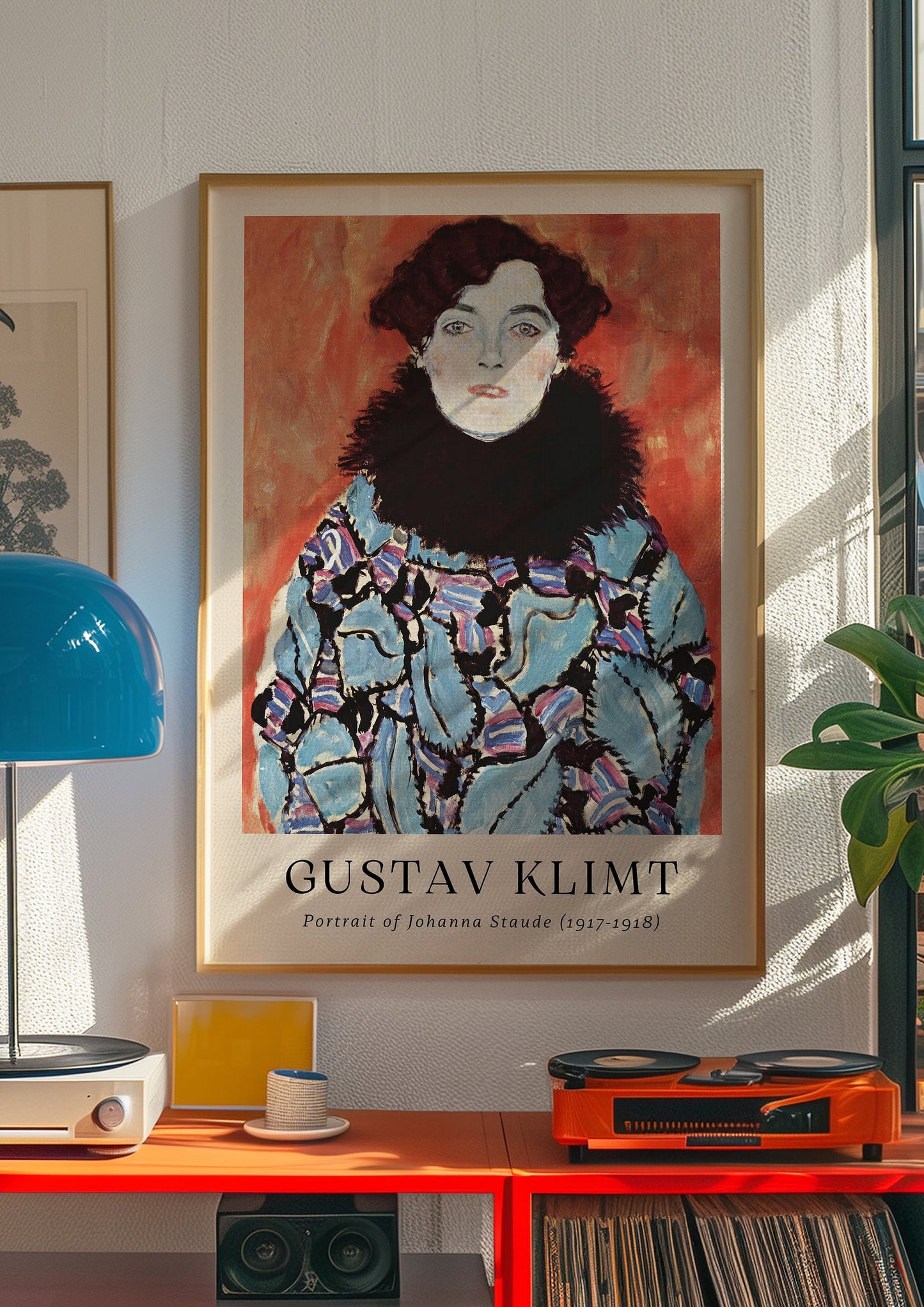 Gustav Klimt Portrait of Johanna Staude Poster, Art Nouveau Woman Portrait, Famous Painting Reproduction, Klimt Vintage Wall Art