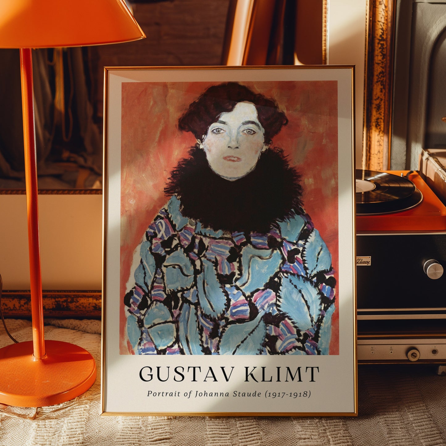 Gustav Klimt Portrait of Johanna Staude Poster, Art Nouveau Woman Portrait, Famous Painting Reproduction, Klimt Vintage Wall Art