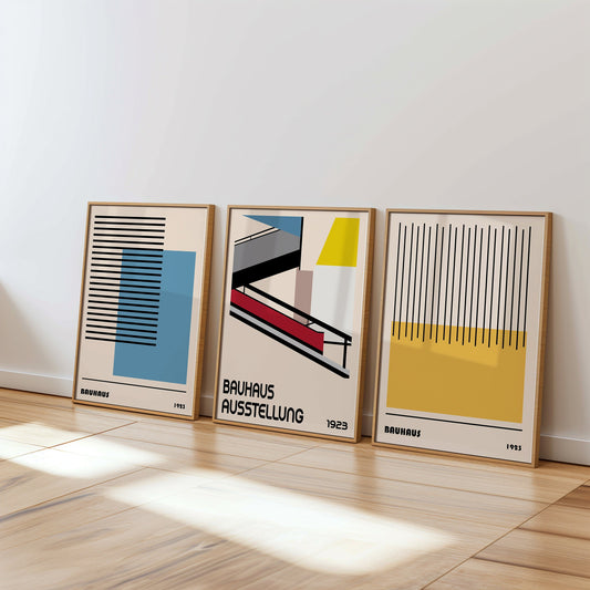 Bauhaus Poster Set, Modern Architecture, Minimalist Wall Art, Geometric Prints, Mid-Century Decor, Bauhaus 1923, Abstract Art, Bauhaus Collection, Modern Art Prints, Home Decor, Minimalist Design, Geometric Wall Art, Bauhaus Posters