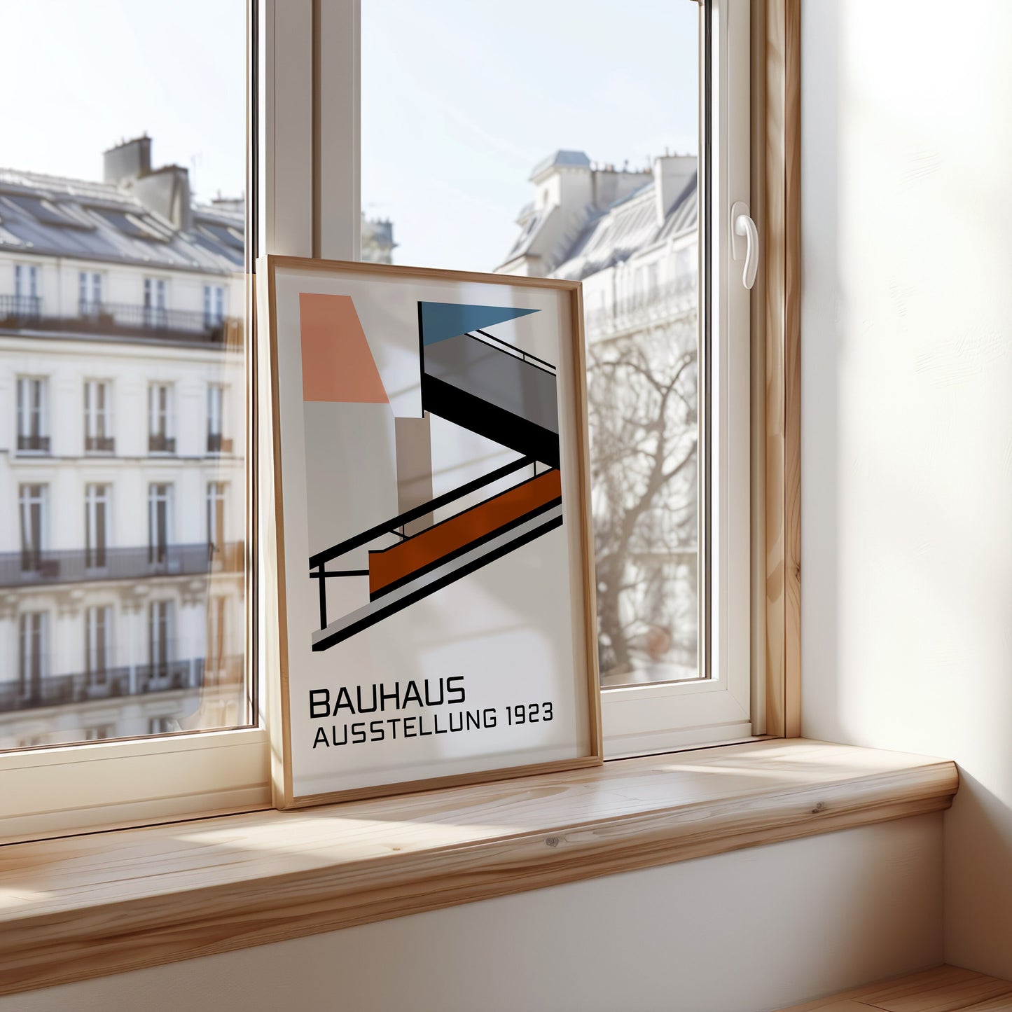 Bauhaus Ausstellung 1923 Poster, Retro Geometric Art Print, Mid-Century Modern Design, Bauhaus Architecture Wall Decor for Music Room