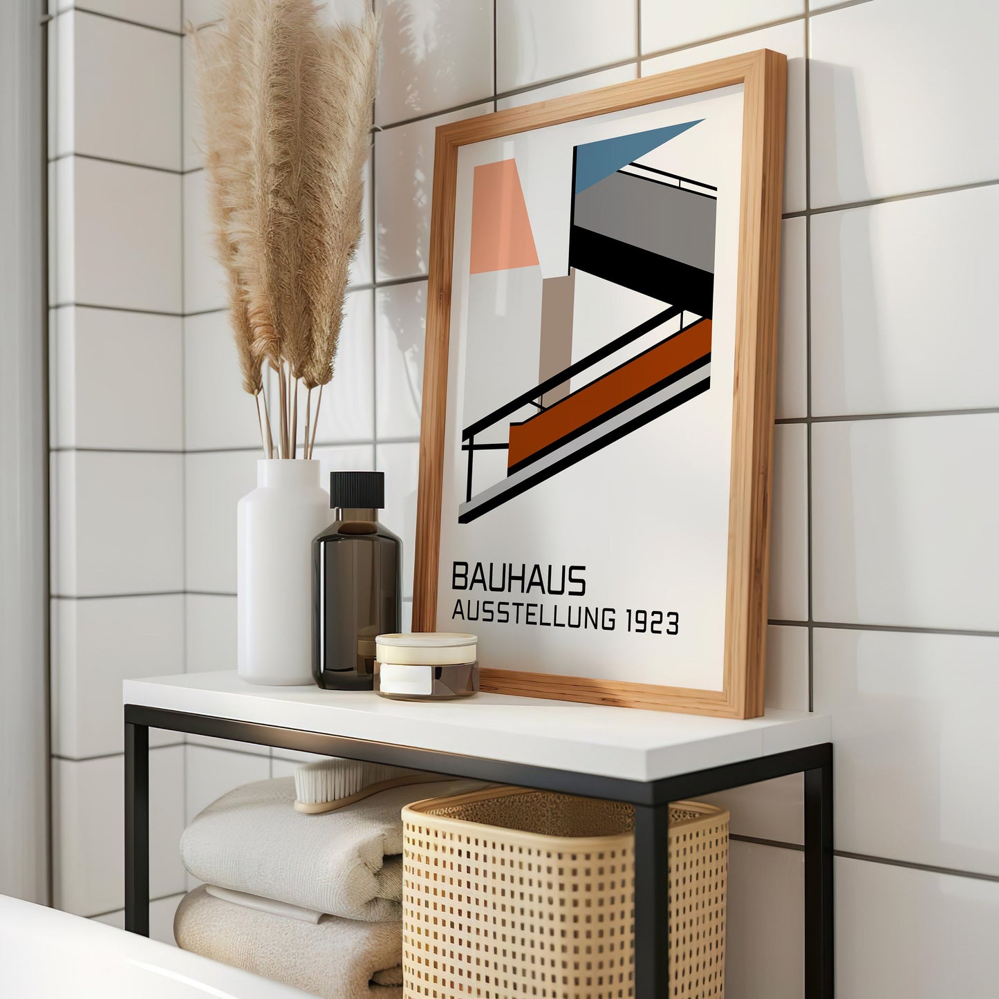 Bauhaus Ausstellung 1923 Poster, Retro Geometric Art Print, Mid-Century Modern Design, Bauhaus Architecture Wall Decor for Music Room