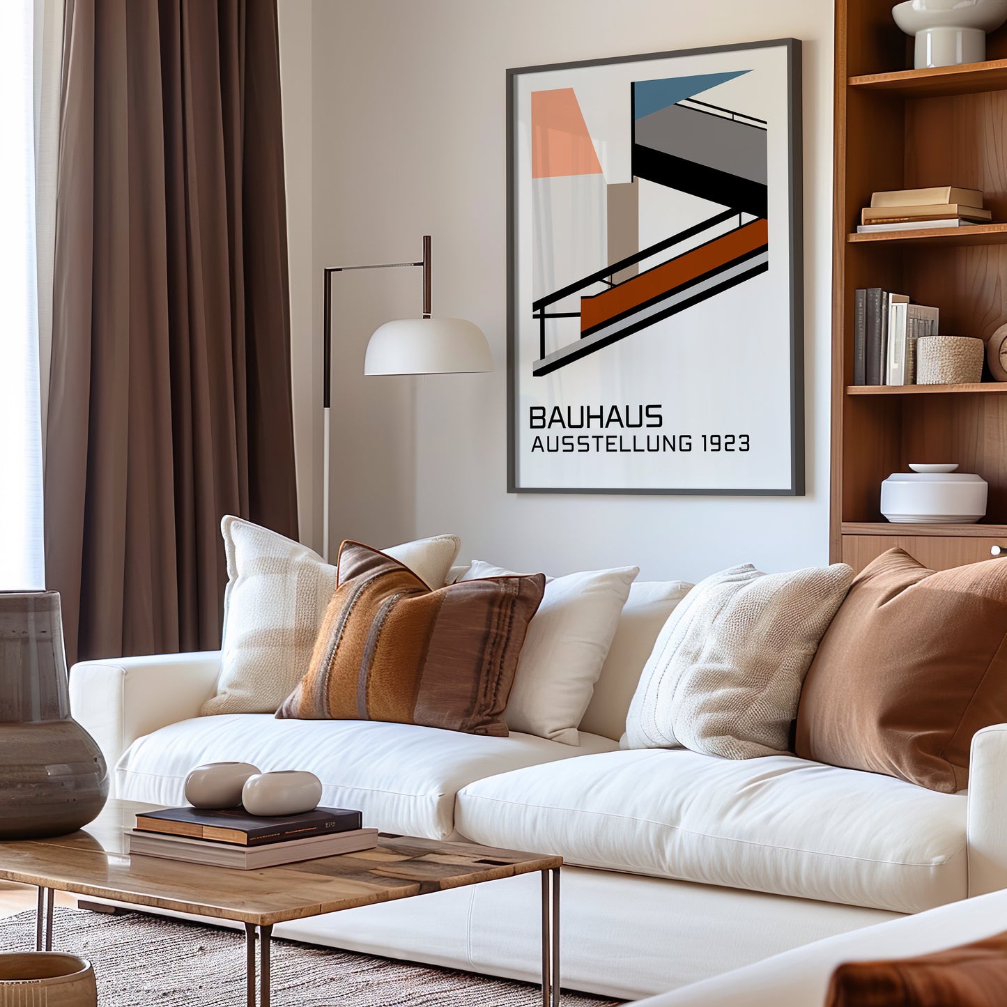 Bauhaus Ausstellung 1923 Poster, Retro Geometric Art Print, Mid-Century Modern Design, Bauhaus Architecture Wall Decor for Music Room