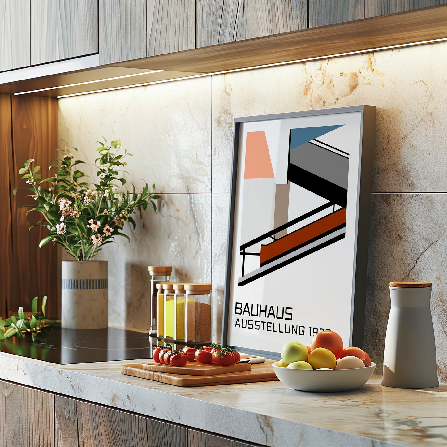 Bauhaus Ausstellung 1923 Poster, Retro Geometric Art Print, Mid-Century Modern Design, Bauhaus Architecture Wall Decor for Music Room