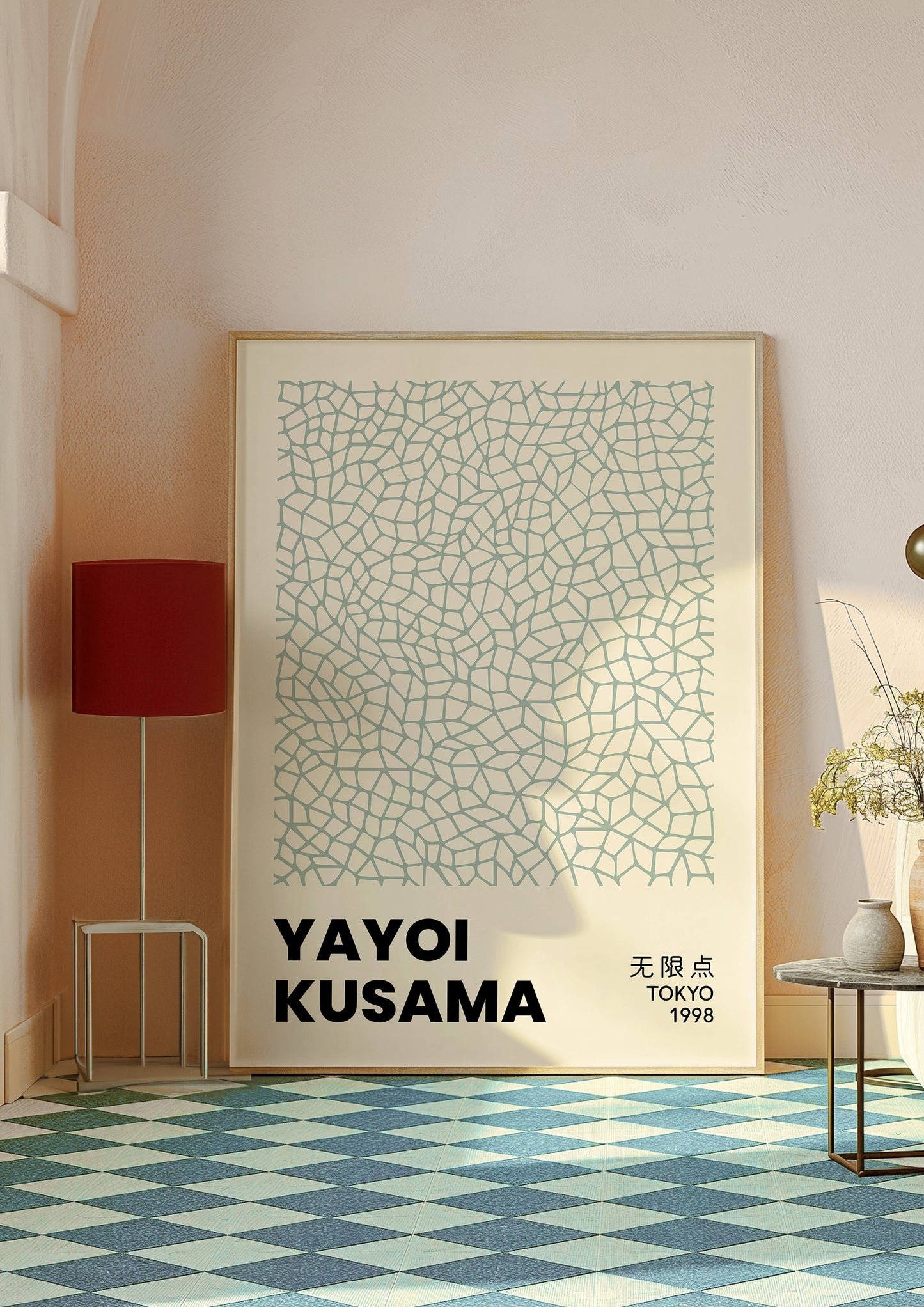 Yayoi Kusama Art Print, Tokyo 1998 Infinity Nets Poster, Minimalist Contemporary Wall Decor, Iconic Abstract Art, Fine Line Graphic Print