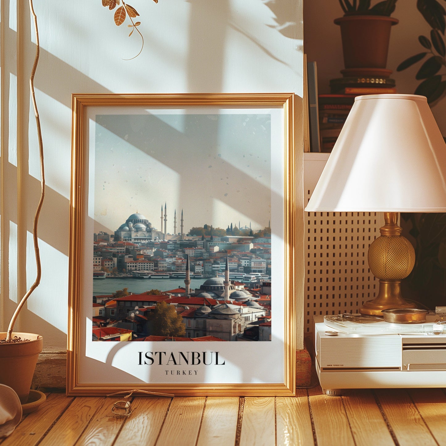 Istanbul City Skyline Poster, Turkey Travel Art, Bosphorus View Print, Istanbul Wall Art, Cityscape Photography, Istanbul Landmark Poster