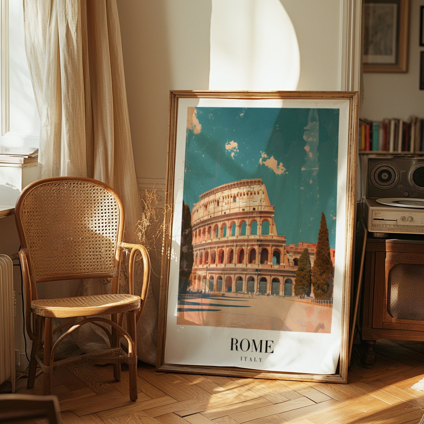 Rome Colosseum Poster, Italy Travel Art, Rome Landmark Print, Colosseum Wall Art, Cityscape Photography, Rome Italy Poster, Rome Art